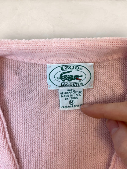 Cardigan Homme Lacoste Izod Rose M Ref:3974 - Rose - M - amifrip