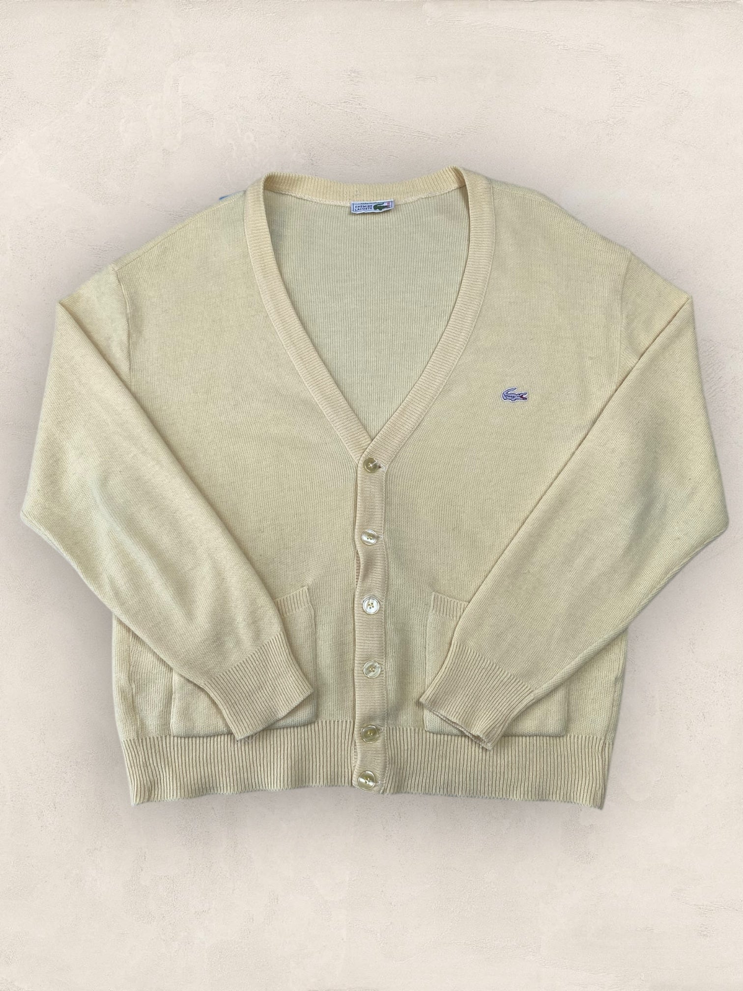 Cardigan Homme Lacoste JAUNE L Ref:2858 - JAUNE - L - amifrip - Friperie en ligne et vêtements vintage