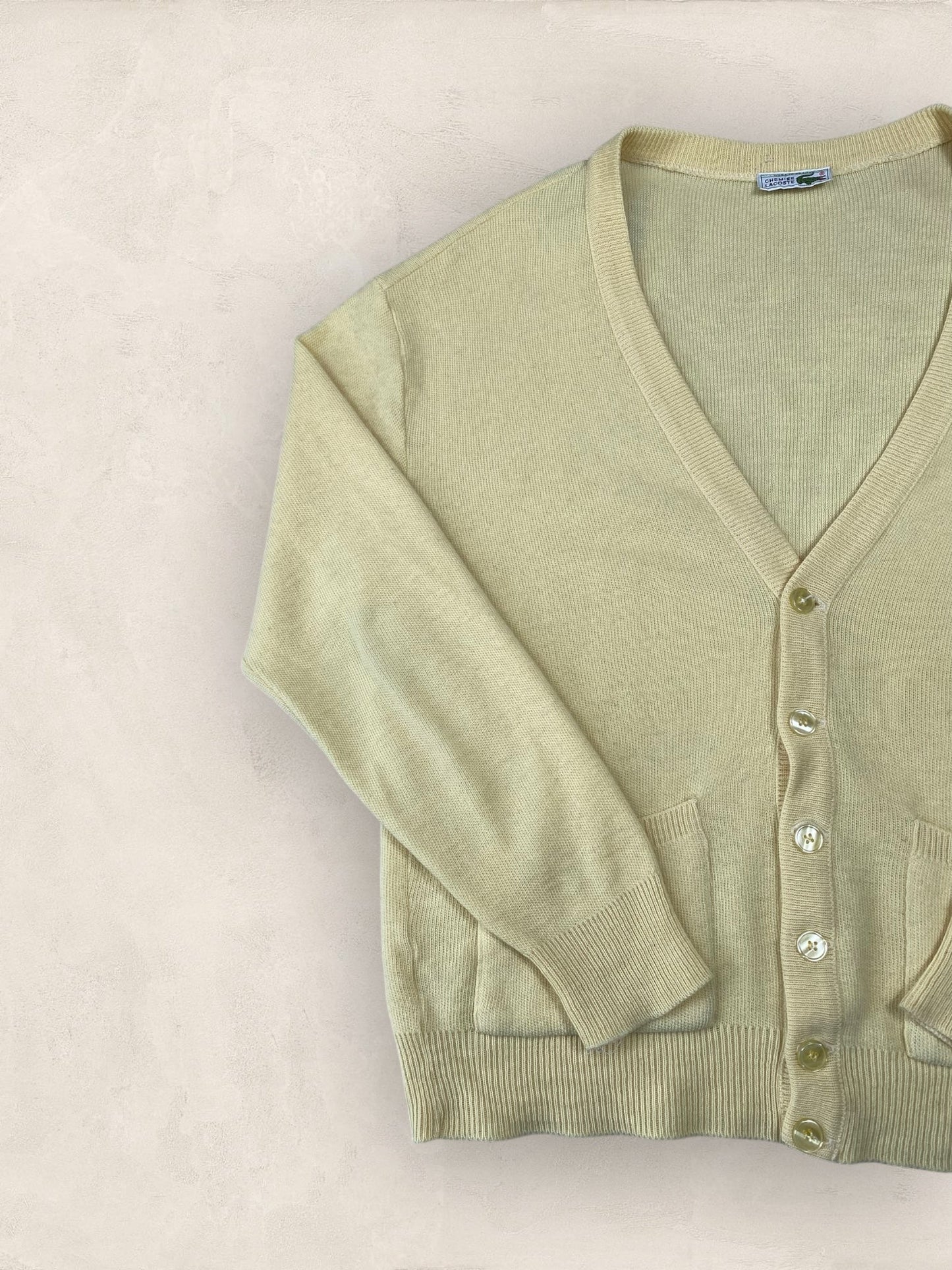 Cardigan Homme Lacoste JAUNE L Ref:2858 - JAUNE - L - amifrip - Friperie en ligne et vêtements vintage