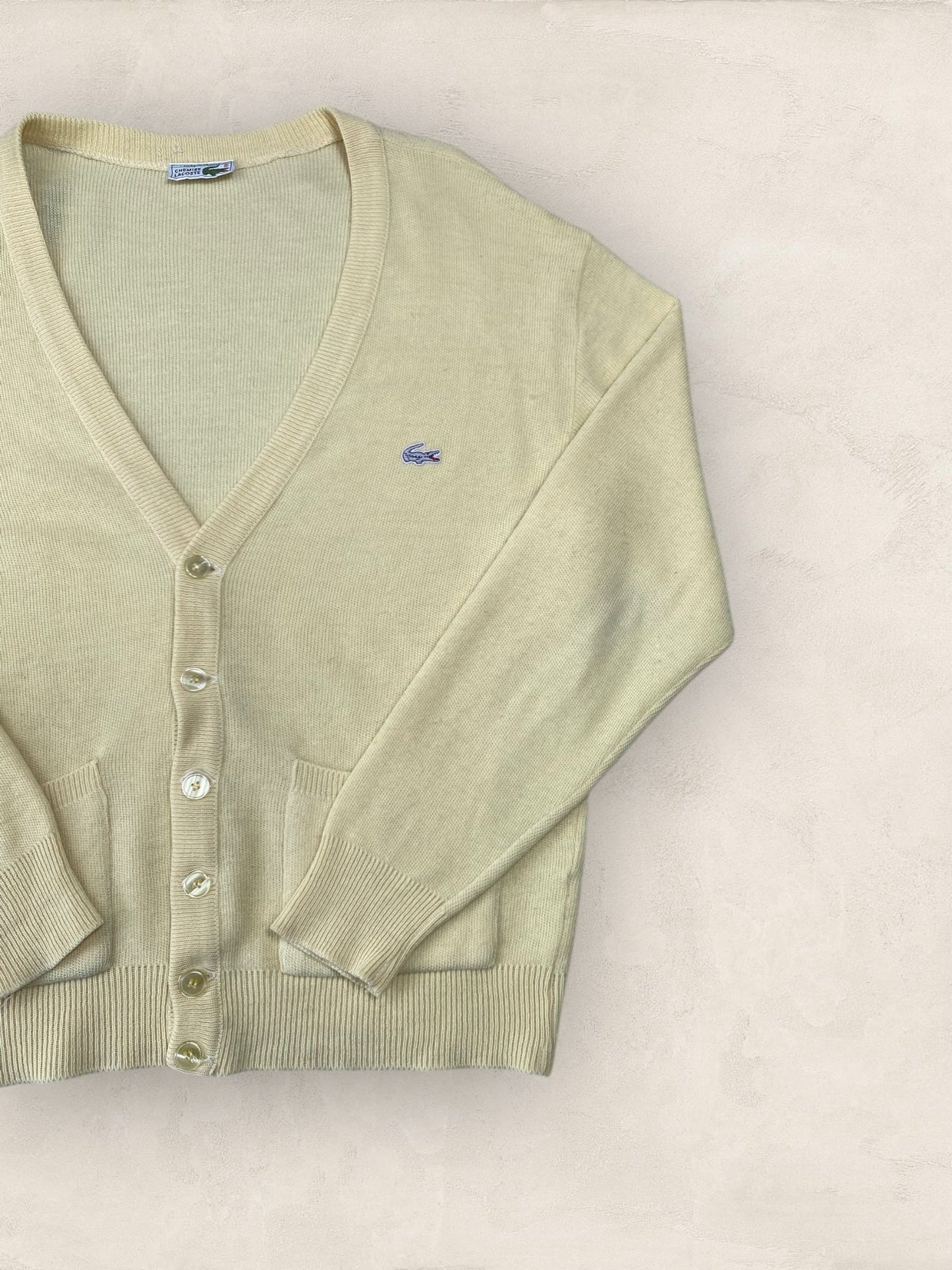 Cardigan Homme Lacoste JAUNE L Ref:2858 - JAUNE - L - amifrip - Friperie en ligne et vêtements vintage