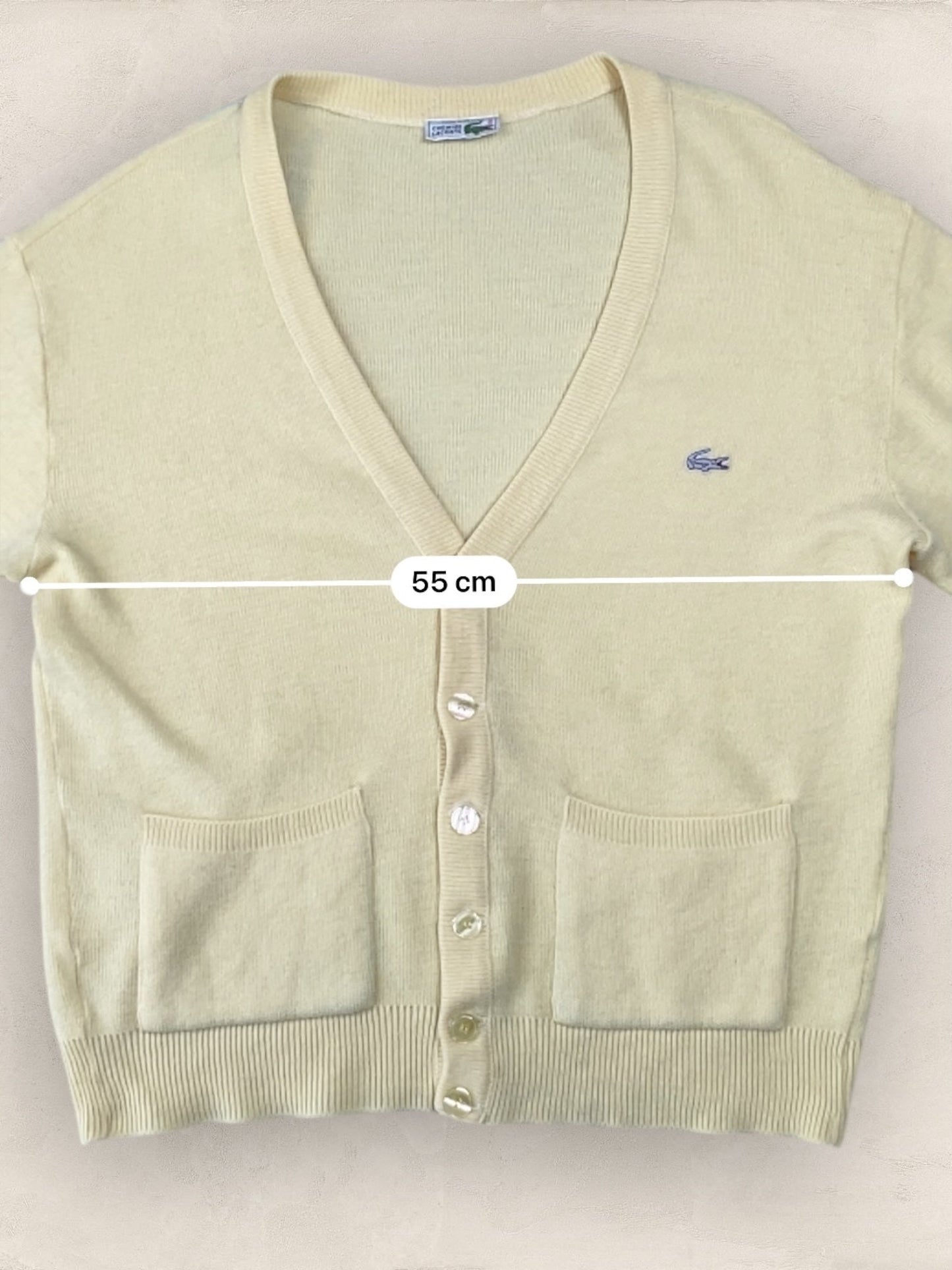 Cardigan Homme Lacoste JAUNE L Ref:2858 - JAUNE - L - amifrip - Friperie en ligne et vêtements vintage
