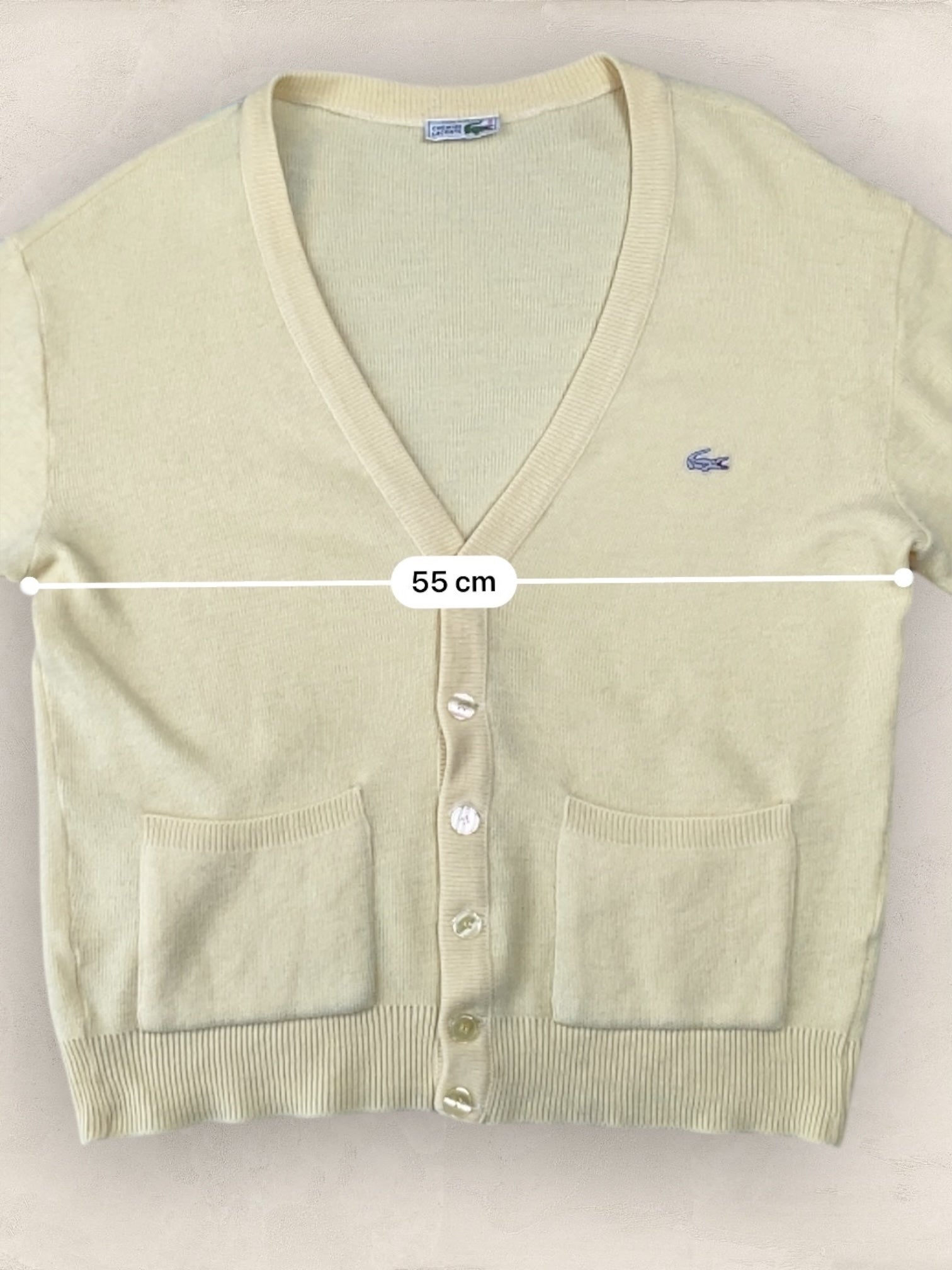 Cardigan Homme Lacoste JAUNE L Ref:2858 - JAUNE - L - amifrip - Friperie en ligne et vêtements vintage
