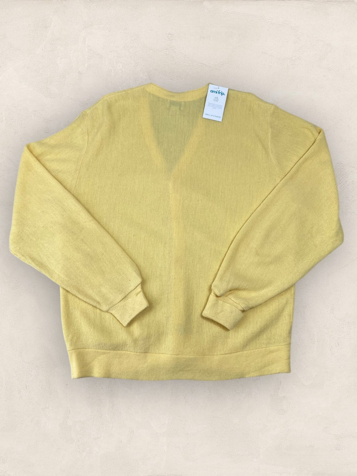 Cardigan Homme Lacoste JAUNE L Ref:2860 - JAUNE - L - amifrip - Friperie en ligne et vêtements vintage