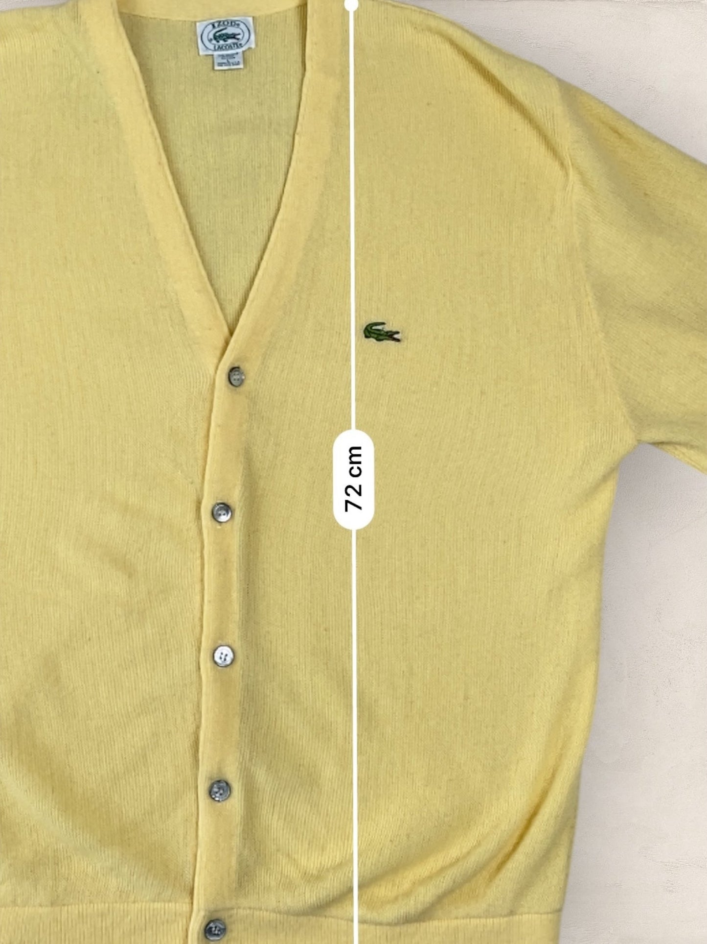 Cardigan Homme Lacoste JAUNE L Ref:2860 - JAUNE - L - amifrip - Friperie en ligne et vêtements vintage