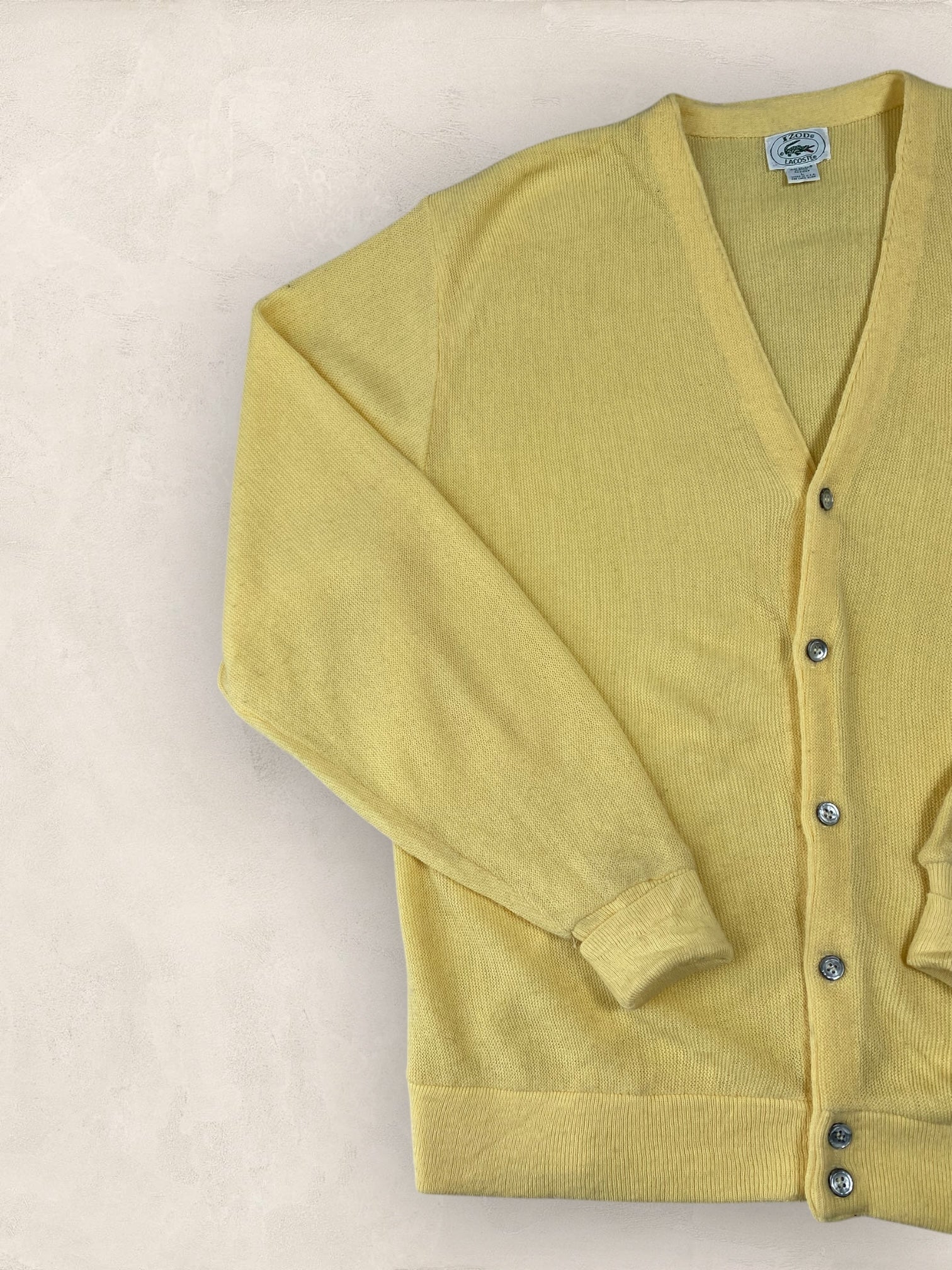 Cardigan Homme Lacoste JAUNE L Ref:2860 - JAUNE - L - amifrip - Friperie en ligne et vêtements vintage