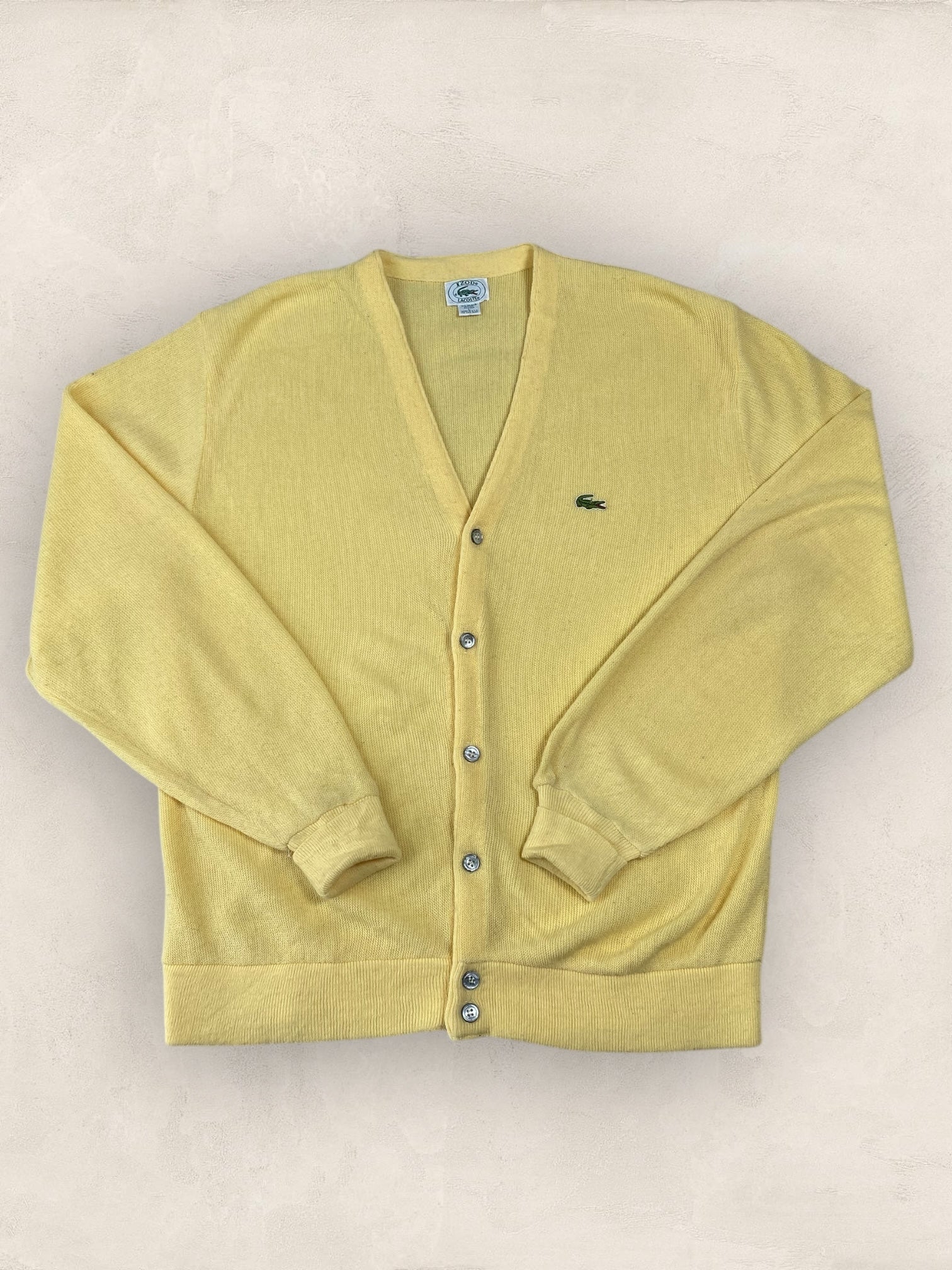 Cardigan Homme Lacoste JAUNE L Ref:2860 - JAUNE - L - amifrip - Friperie en ligne et vêtements vintage
