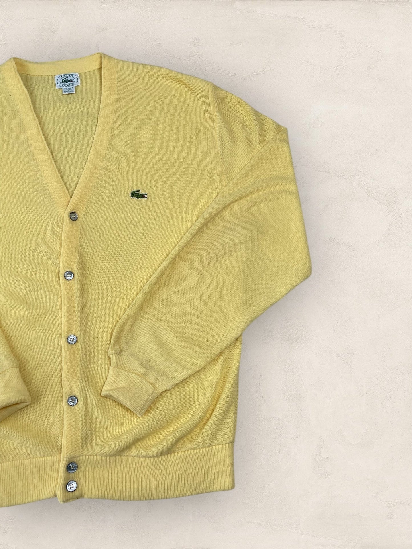 Cardigan Homme Lacoste JAUNE L Ref:2860 - JAUNE - L - amifrip - Friperie en ligne et vêtements vintage