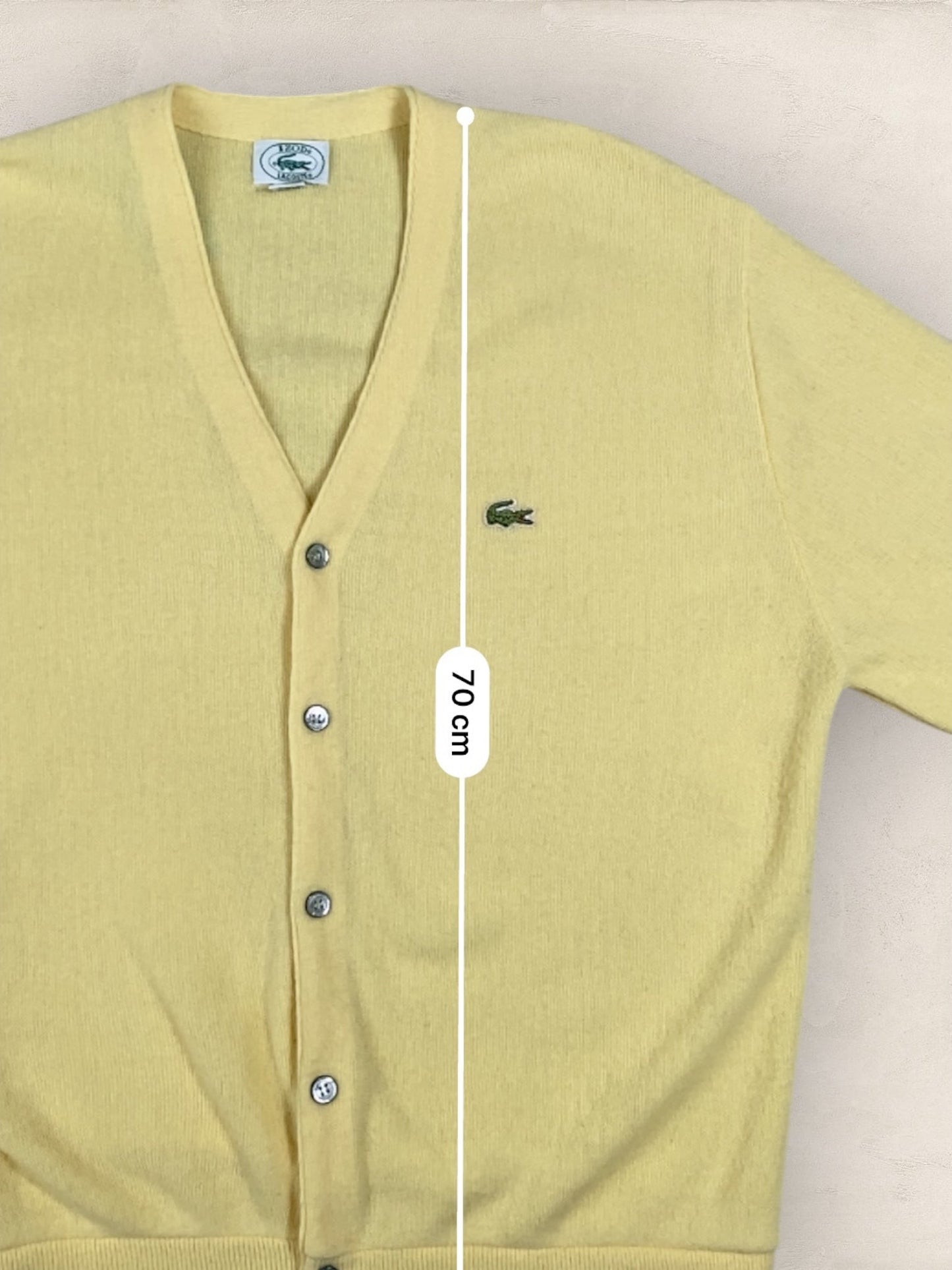 Cardigan Homme Lacoste JAUNE XL Ref:2852 - JAUNE - XL - amifrip - Friperie en ligne et vêtements vintage