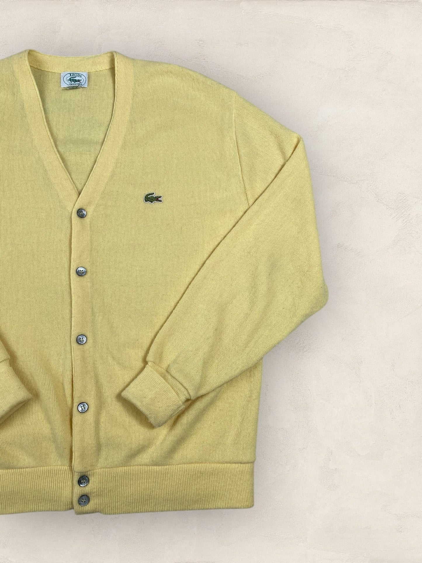 Cardigan Homme Lacoste JAUNE XL Ref:2852 - JAUNE - XL - amifrip - Friperie en ligne et vêtements vintage