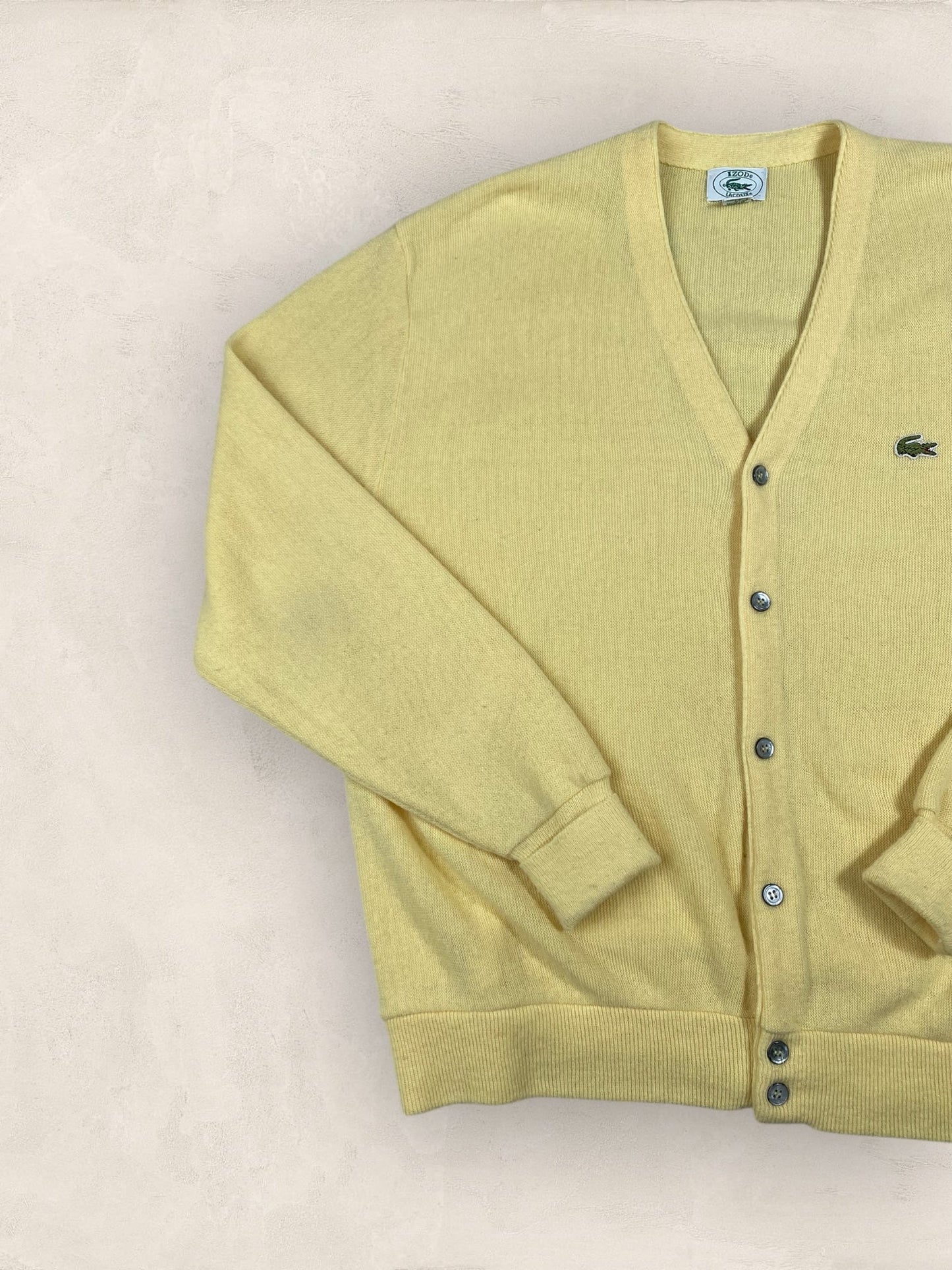 Cardigan Homme Lacoste JAUNE XL Ref:2852 - JAUNE - XL - amifrip - Friperie en ligne et vêtements vintage
