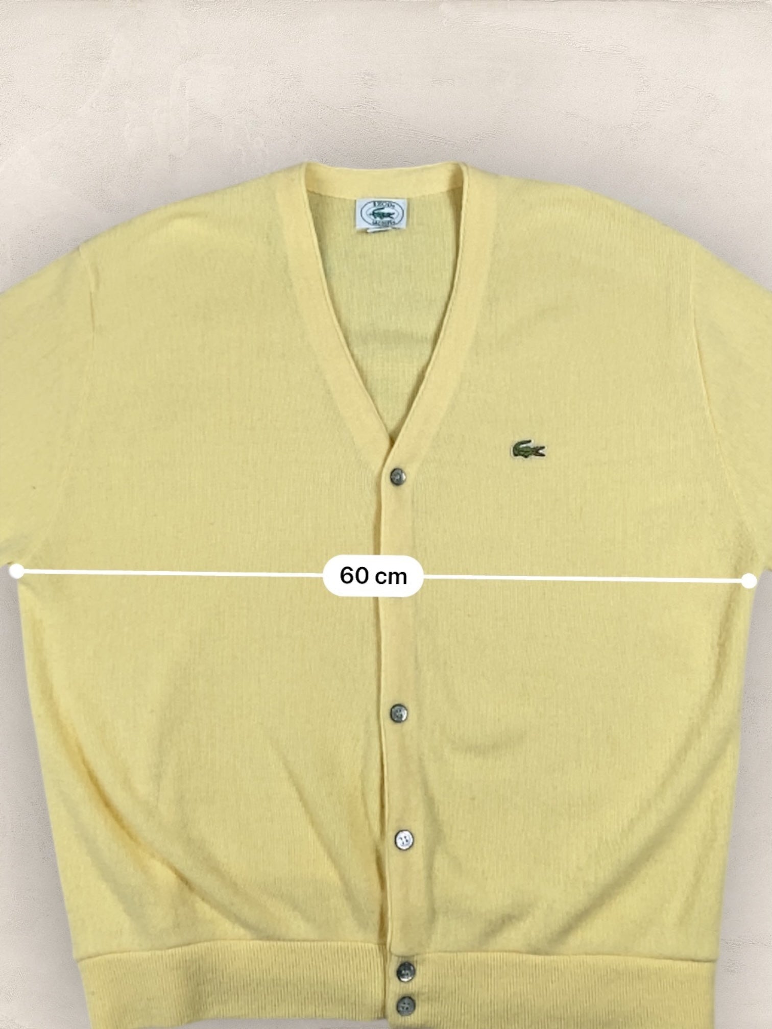 Cardigan Homme Lacoste JAUNE XL Ref:2852 - JAUNE - XL - amifrip - Friperie en ligne et vêtements vintage