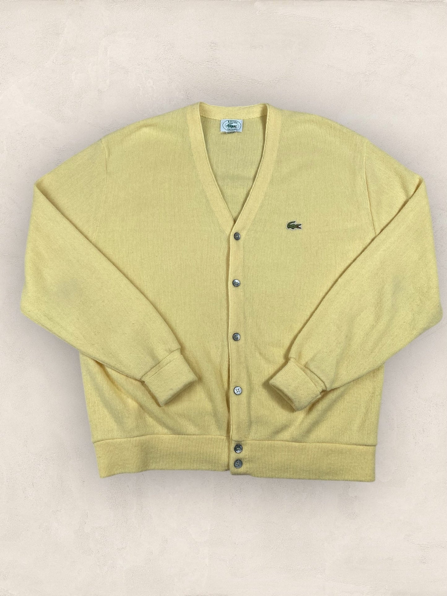 Cardigan Homme Lacoste JAUNE XL Ref:2852 - JAUNE - XL - amifrip - Friperie en ligne et vêtements vintage