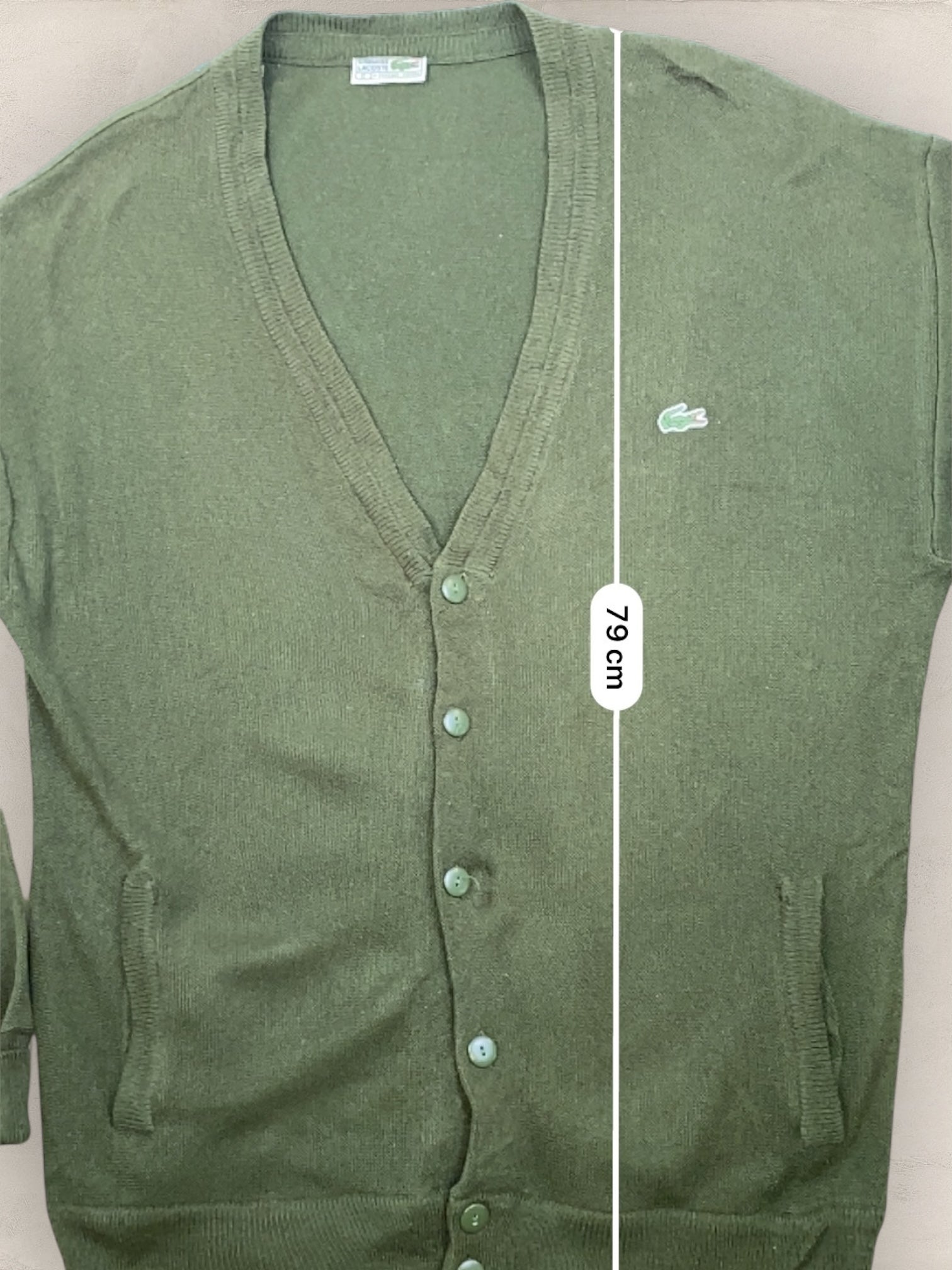 Cardigan Homme Lacoste Kaki XL Ref:3195 - Kaki - XL - amifrip