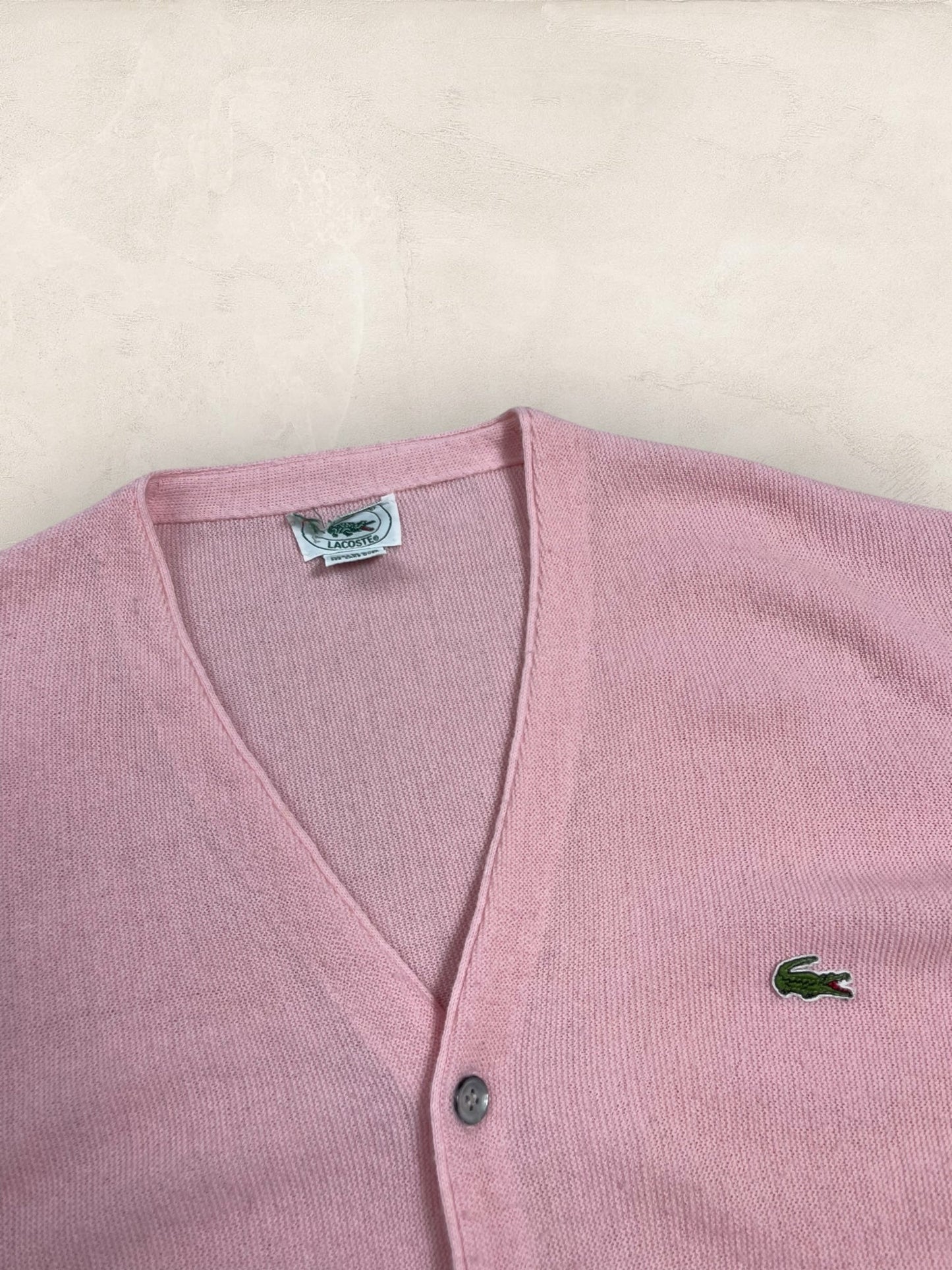 Cardigan Homme Lacoste Rose L Ref:3048 - Rose - L - amifrip - Friperie en ligne et vêtements vintage