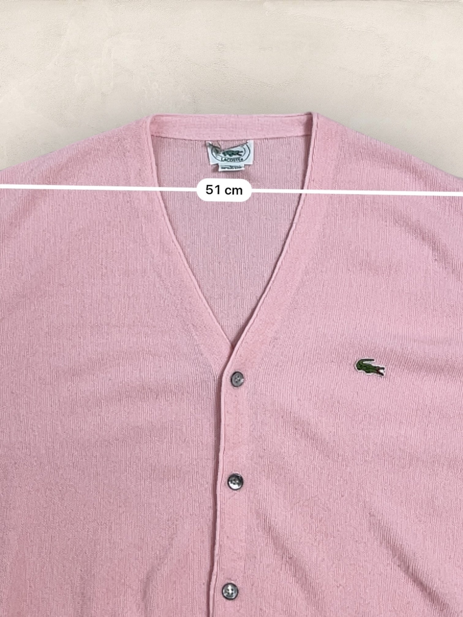 Cardigan Homme Lacoste Rose L Ref:3048 - Rose - L - amifrip - Friperie en ligne et vêtements vintage
