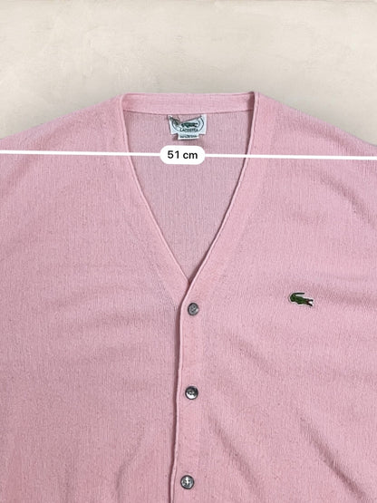 Cardigan Homme Lacoste Rose L Ref:3048 - Rose - L - amifrip - Friperie en ligne et vêtements vintage