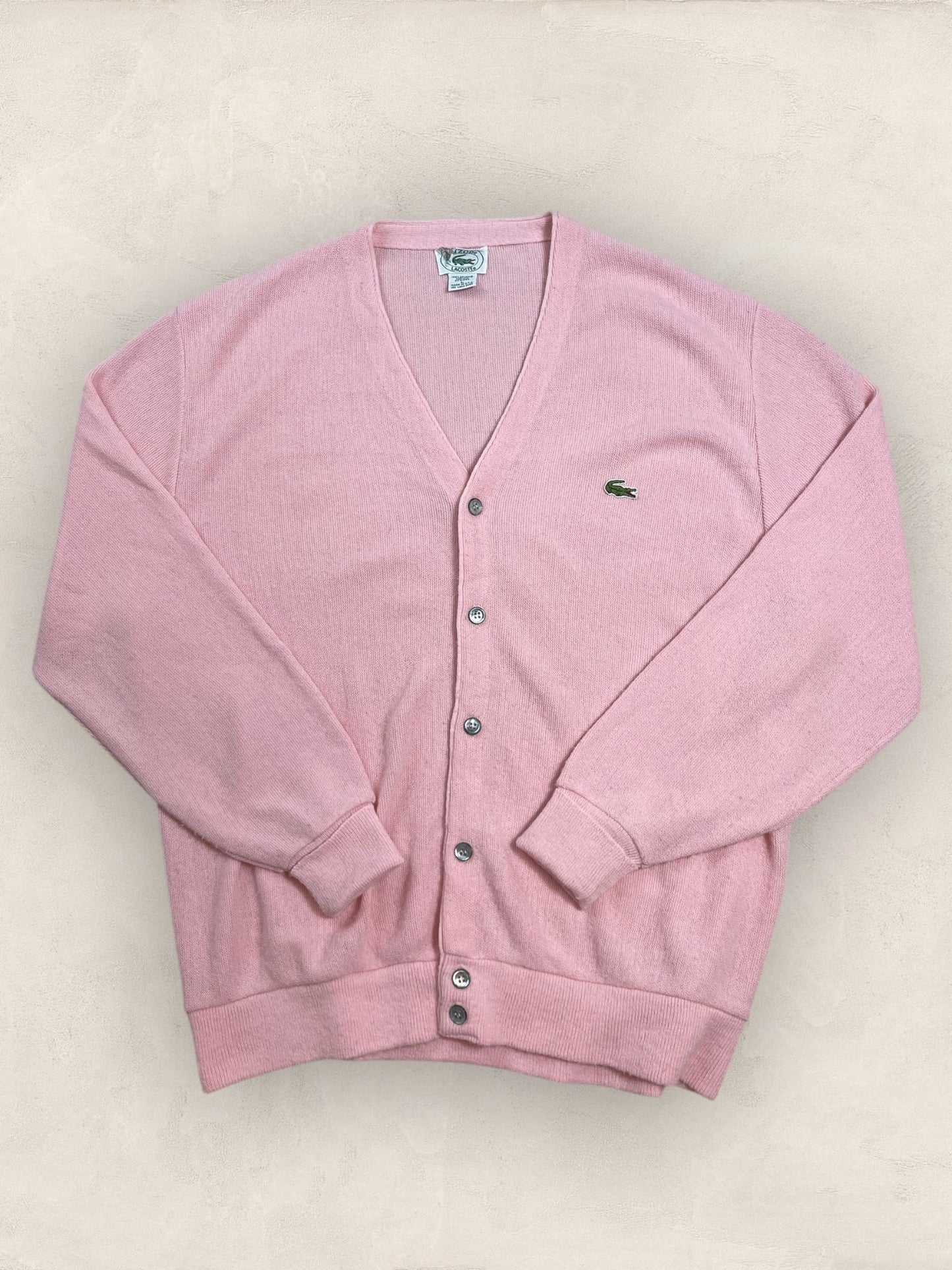 Cardigan Homme Lacoste Rose L Ref:3048 - Rose - L - amifrip - Friperie en ligne et vêtements vintage