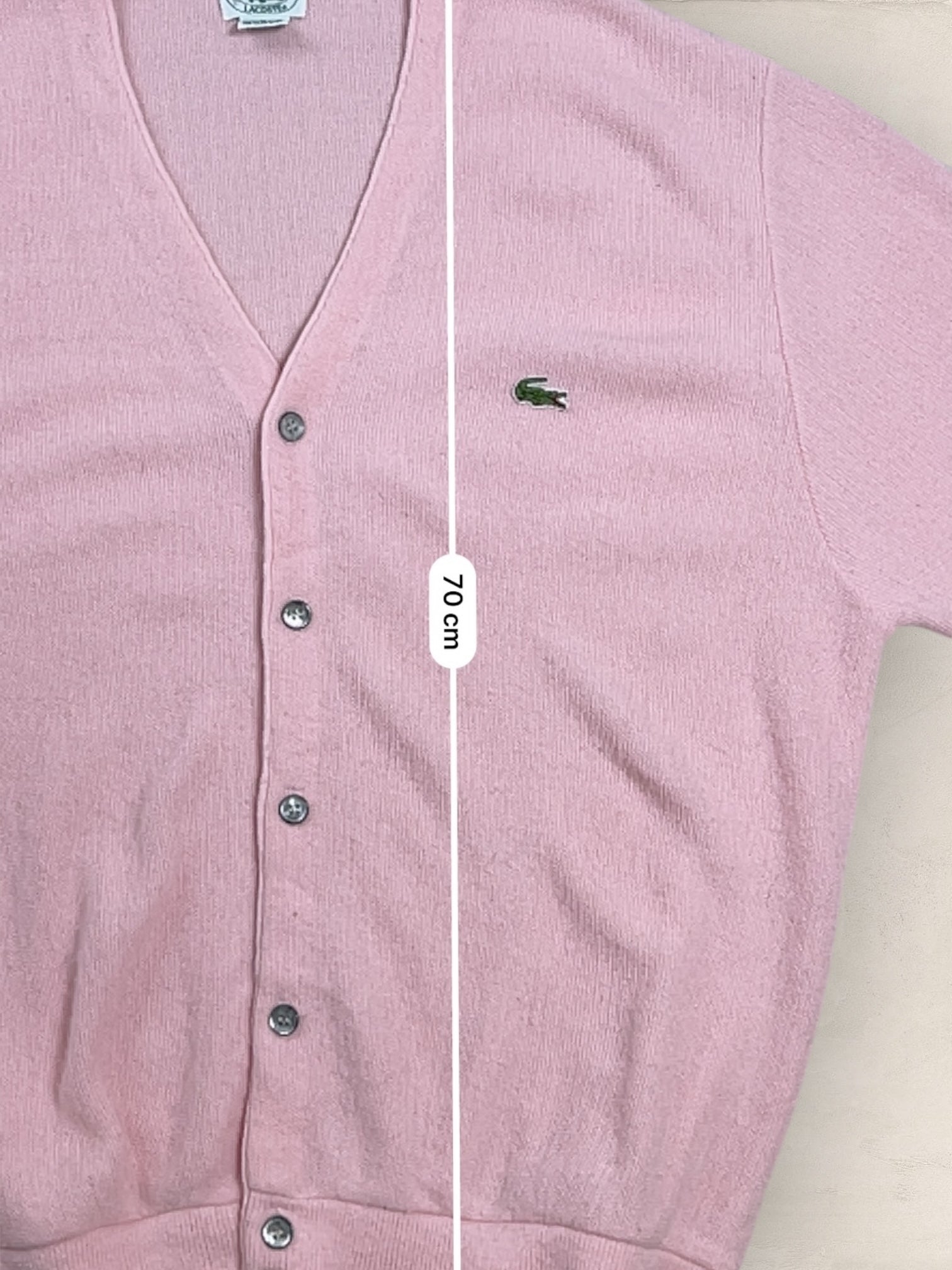 Cardigan Homme Lacoste Rose L Ref:3048 - Rose - L - amifrip - Friperie en ligne et vêtements vintage