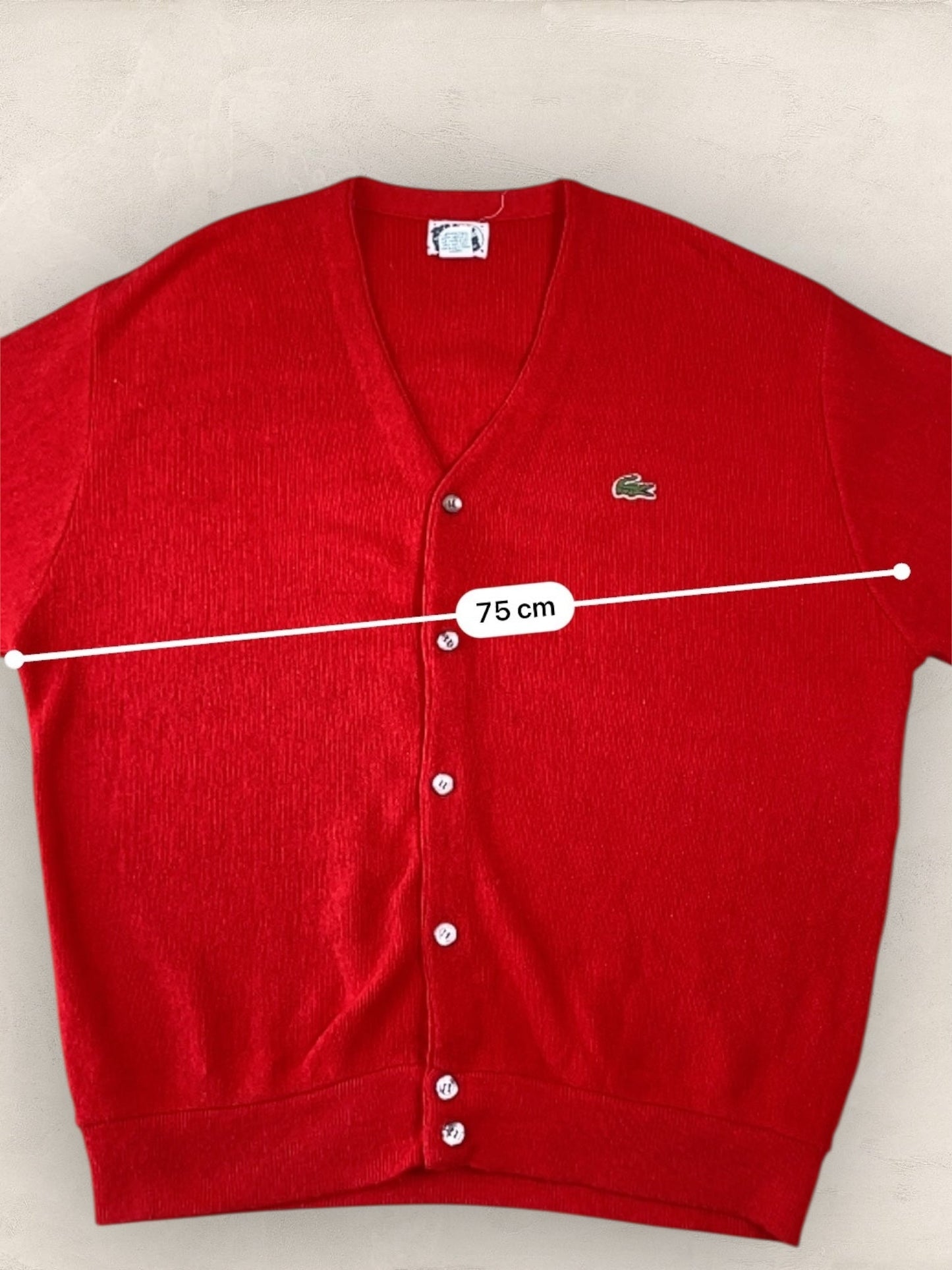 Cardigan Homme Lacoste ROUGE L Ref:2846 - ROUGE - L - amifrip - Friperie en ligne et vêtements vintage