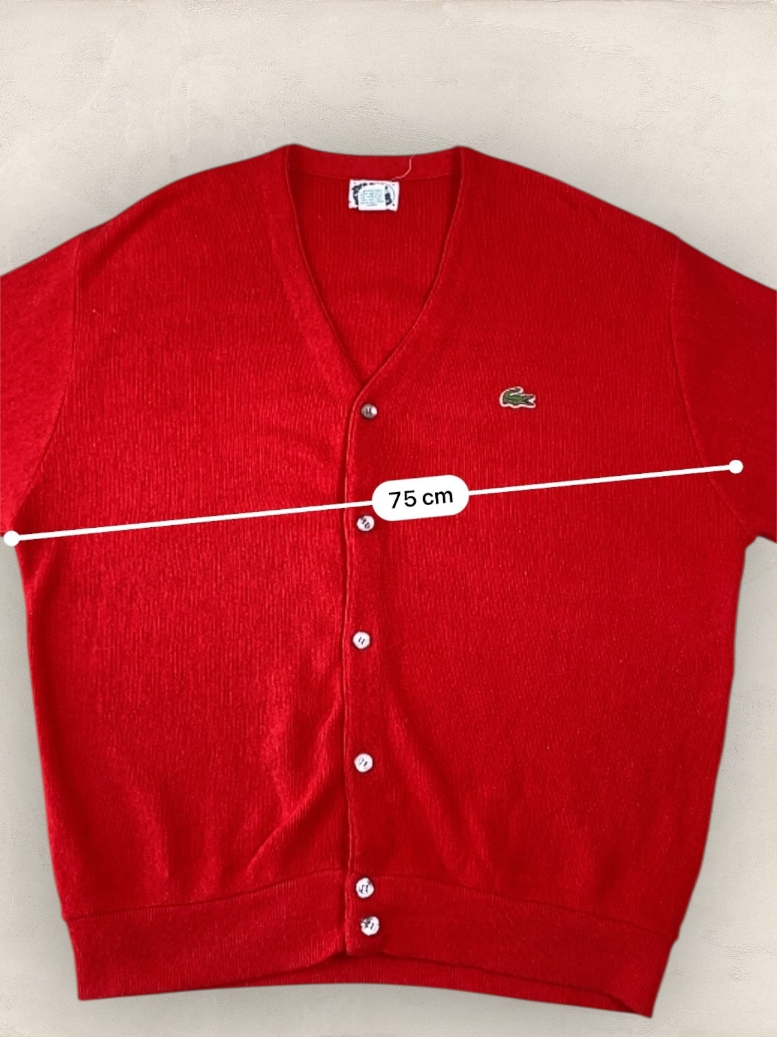 Cardigan Homme Lacoste ROUGE L Ref:2846 - ROUGE - L - amifrip - Friperie en ligne et vêtements vintage