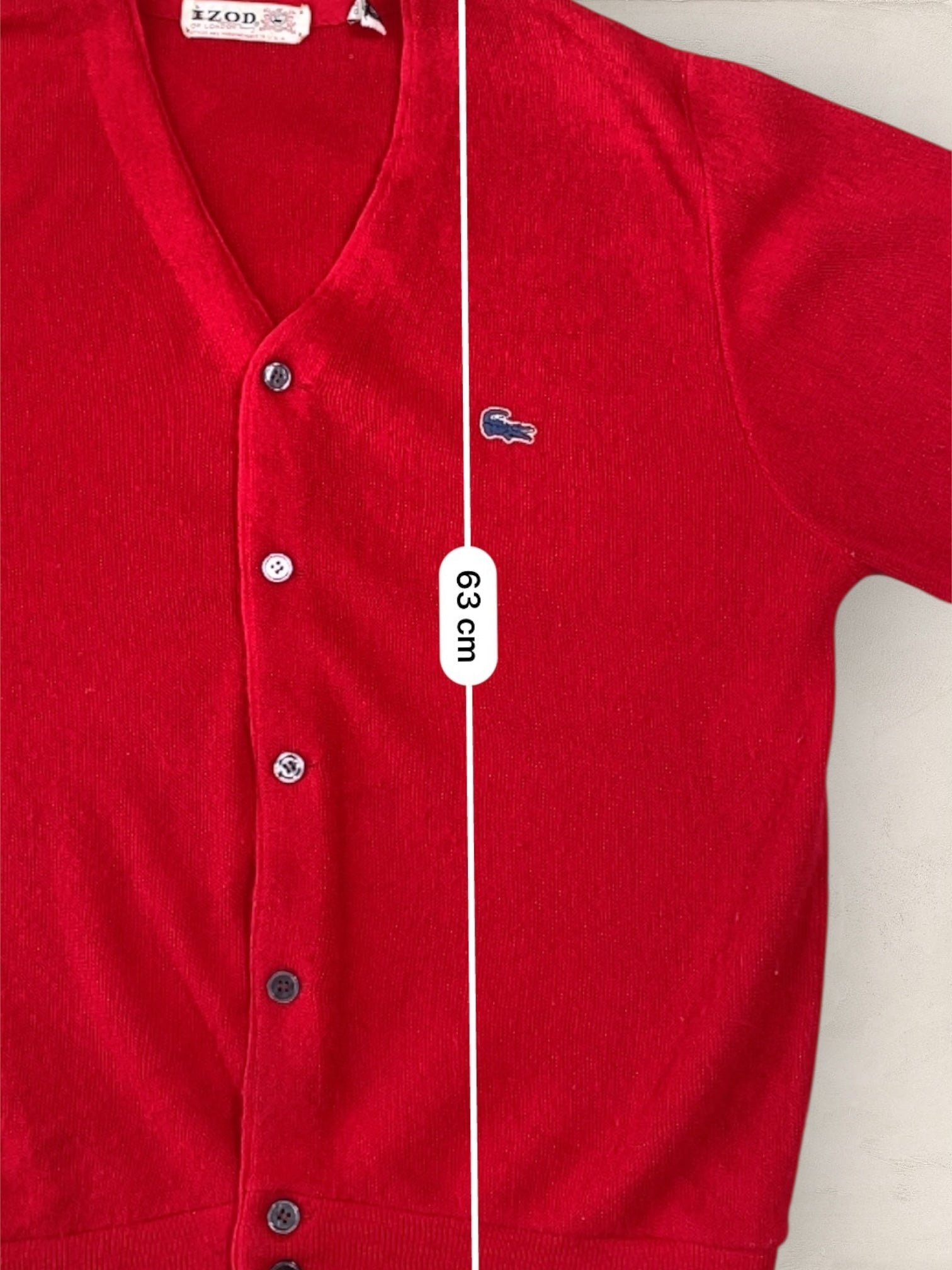Cardigan Homme Lacoste ROUGE M Ref:2873 - ROUGE - M - amifrip - Friperie en ligne et vêtements vintage
