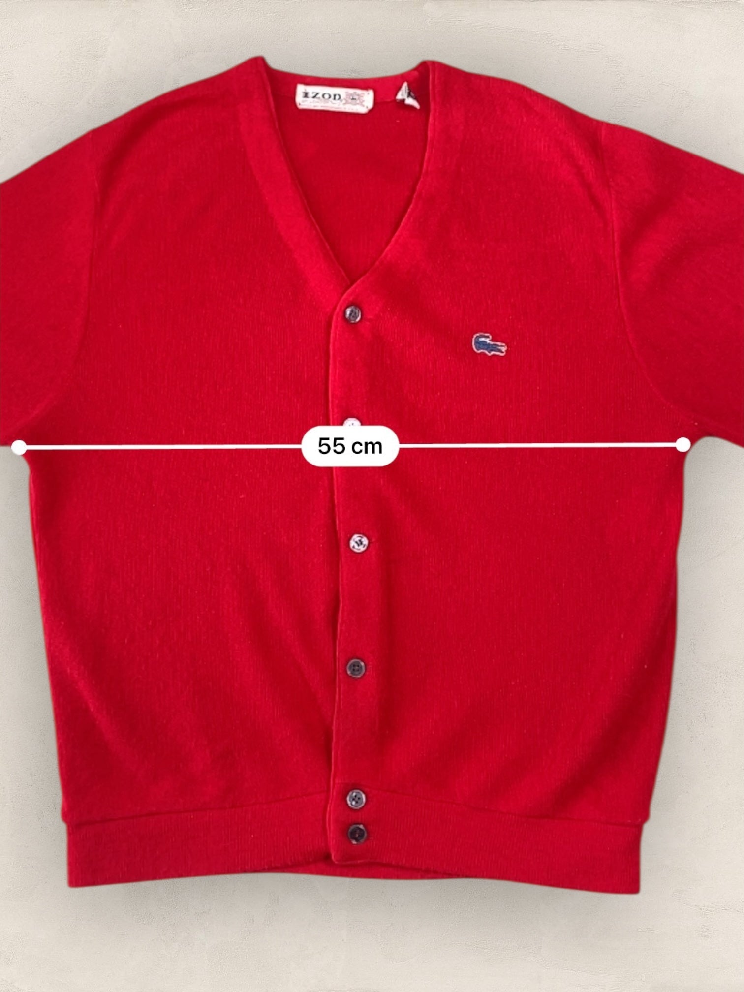 Cardigan Homme Lacoste ROUGE M Ref:2873 - ROUGE - M - amifrip - Friperie en ligne et vêtements vintage