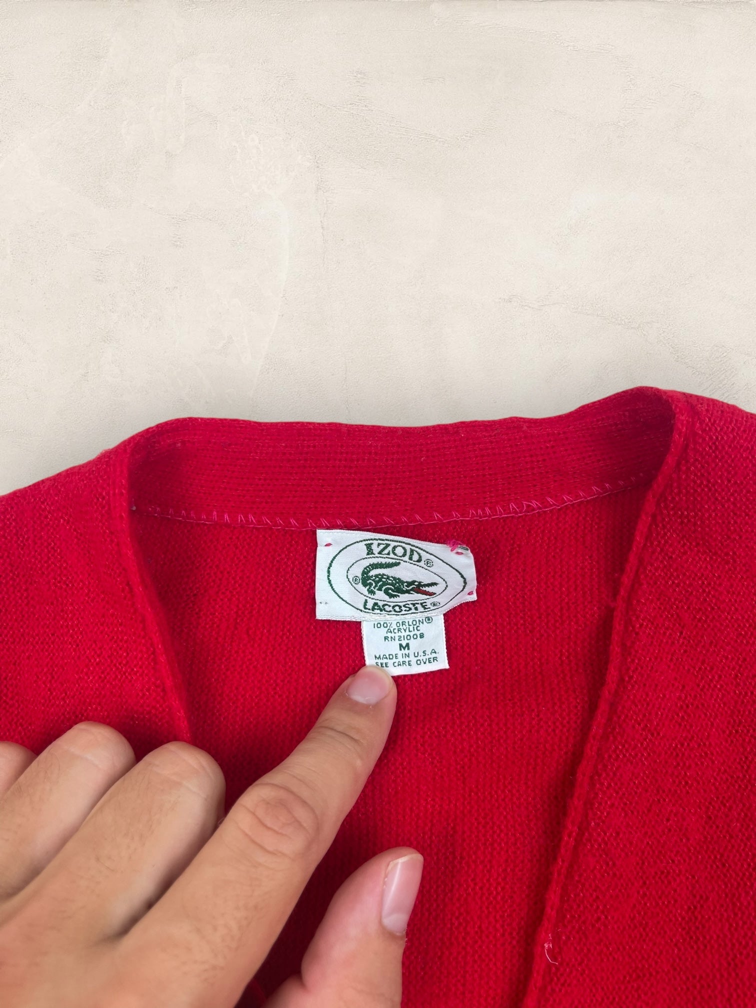 Cardigan Homme Lacoste Rouge M Ref:3187 - Rouge - M - amifrip