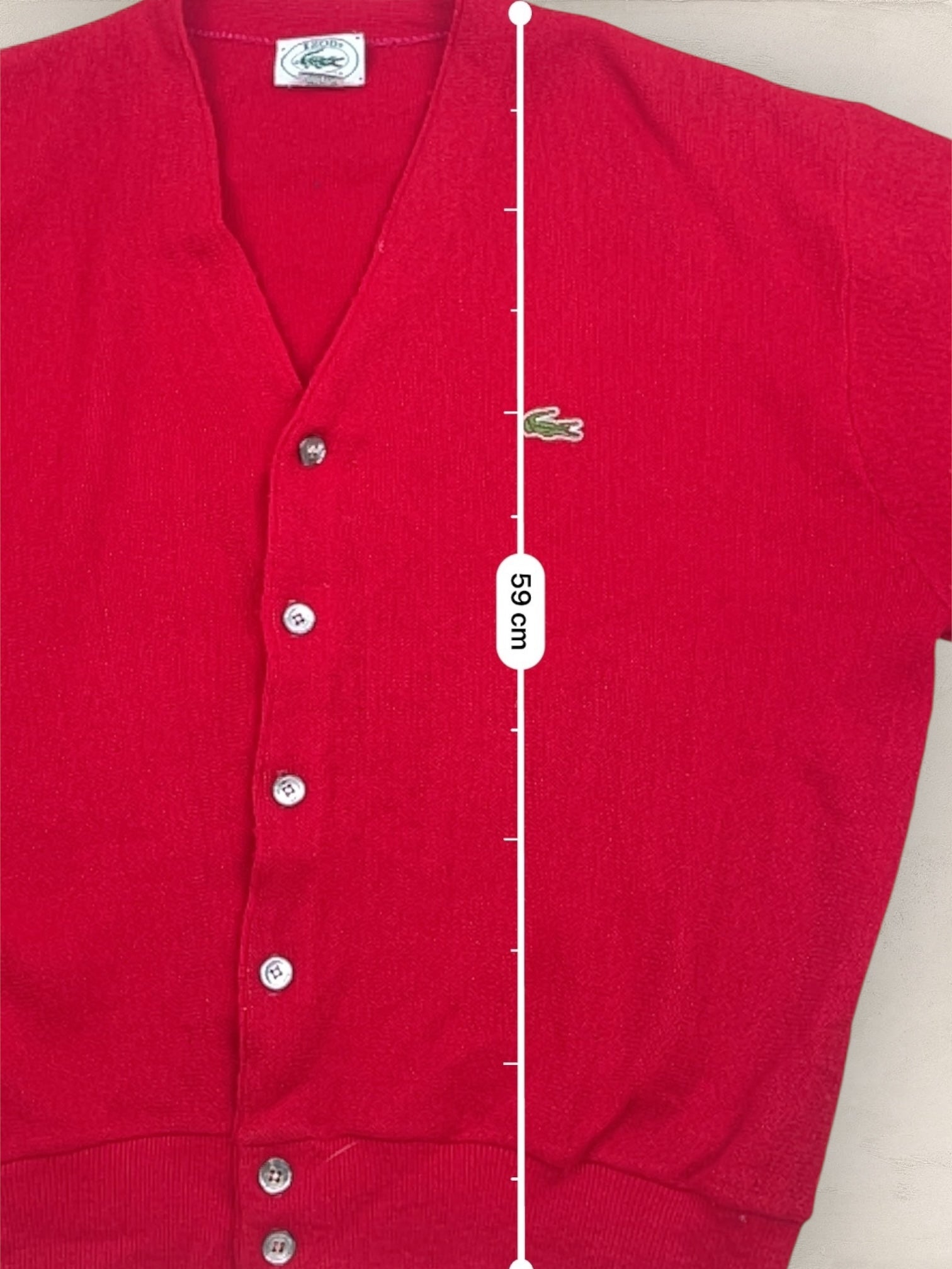 Cardigan Homme Lacoste Rouge M Ref:3187 - Rouge - M - amifrip