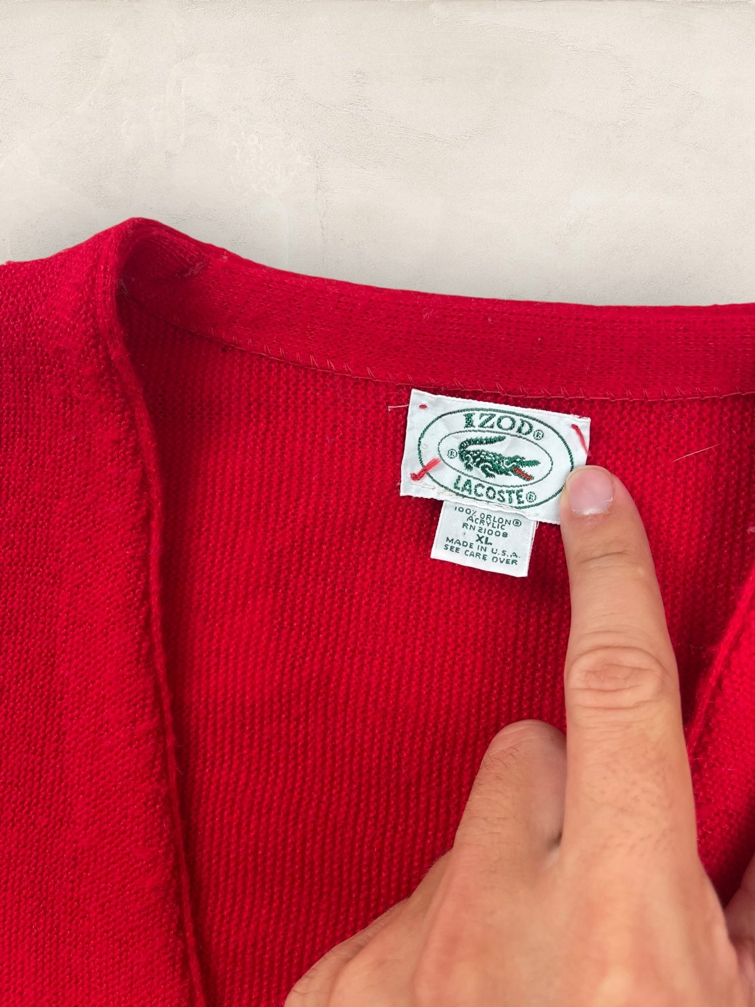Cardigan Homme Lacoste Rouge XL Ref:3129 - Rouge - XL - amifrip