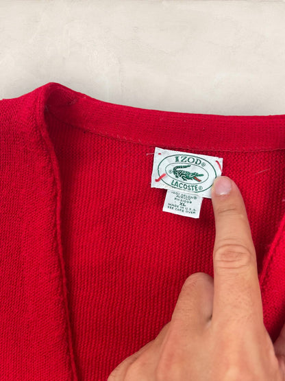 Cardigan Homme Lacoste Rouge XL Ref:3129 - Rouge - XL - amifrip