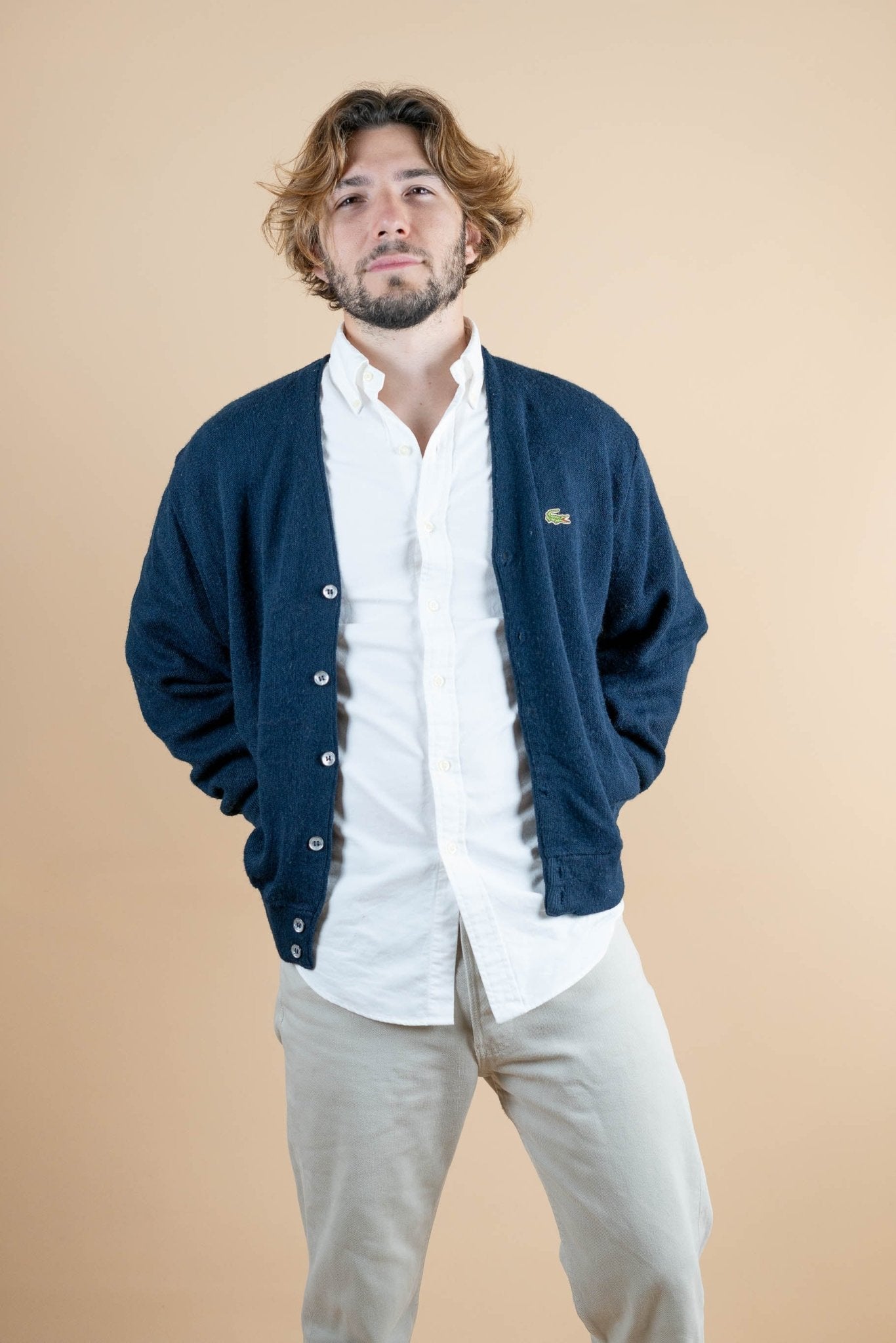 Cardigan Lacoste Izod Bleu Marine ref: 1232 - BLEU MARINE - M - amifrip - Friperie en ligne et vêtements vintage