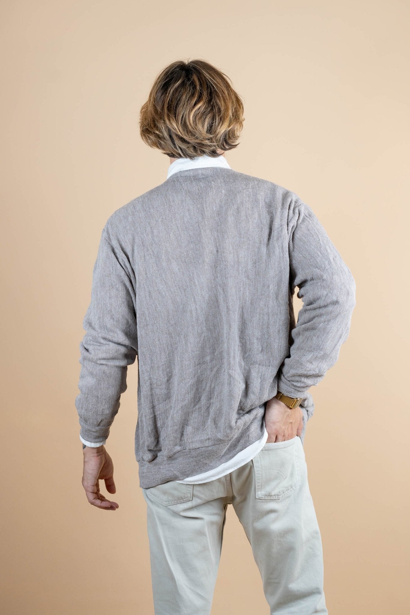 Cardigan Lacoste Izod ref: 1231 - GRIS - L - amifrip - Friperie en ligne et vêtements vintage
