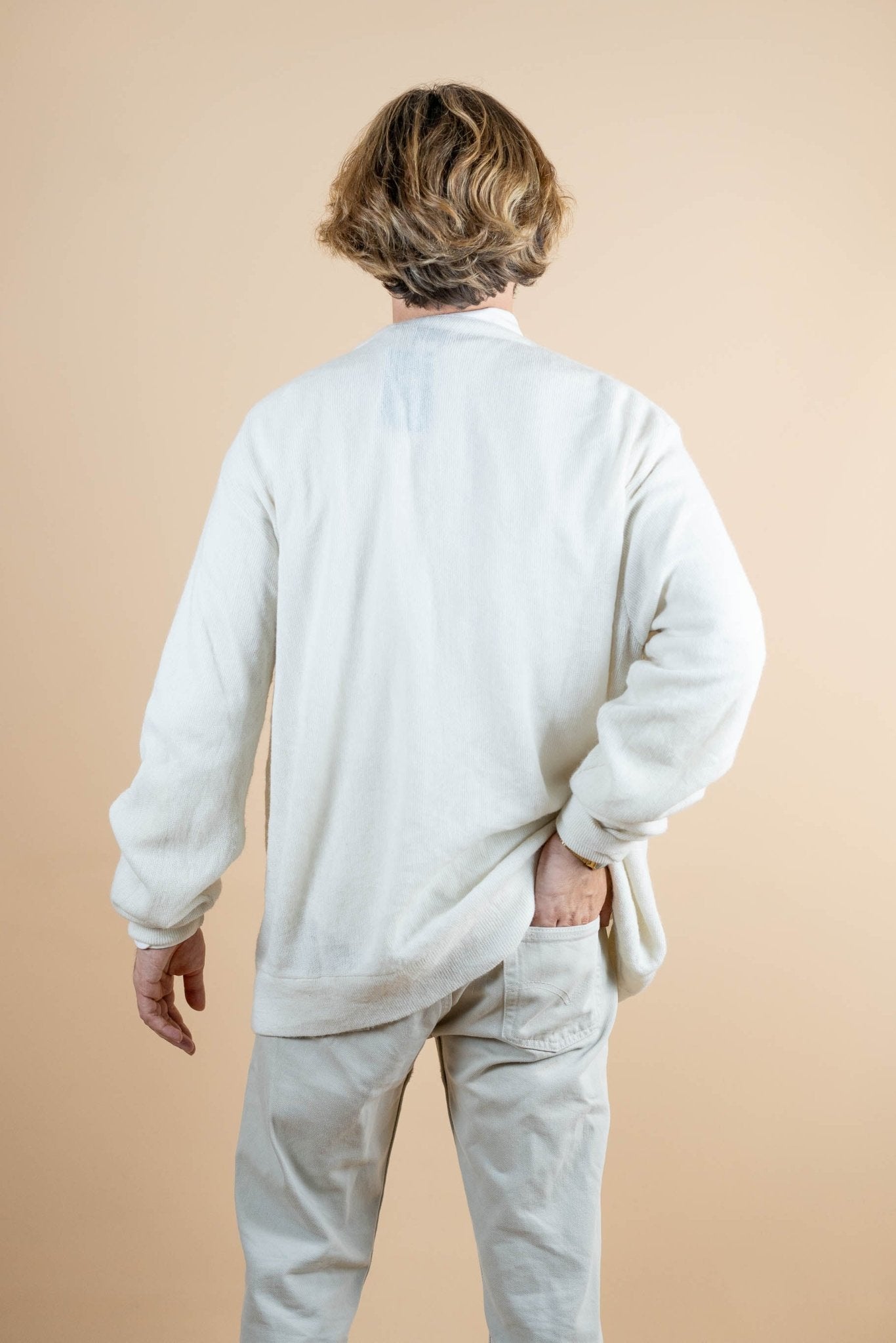 Cardigan Lacoste Izod ref: 1245 - BLANC - L - amifrip - Friperie en ligne et vêtements vintage
