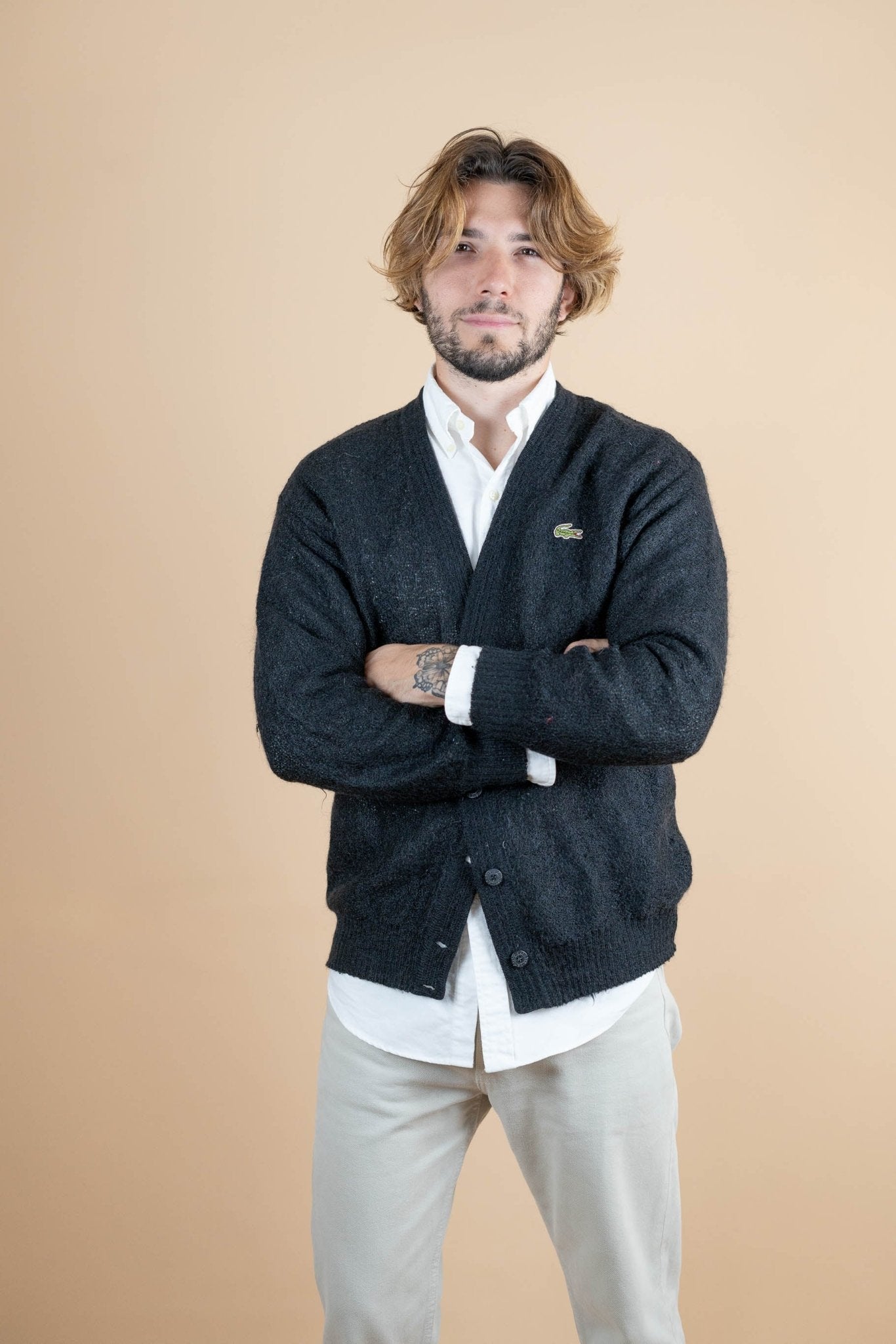 Cardigan Lacoste ref: 1130 - NOIR - 42 - amifrip - Friperie en ligne et vêtements vintage