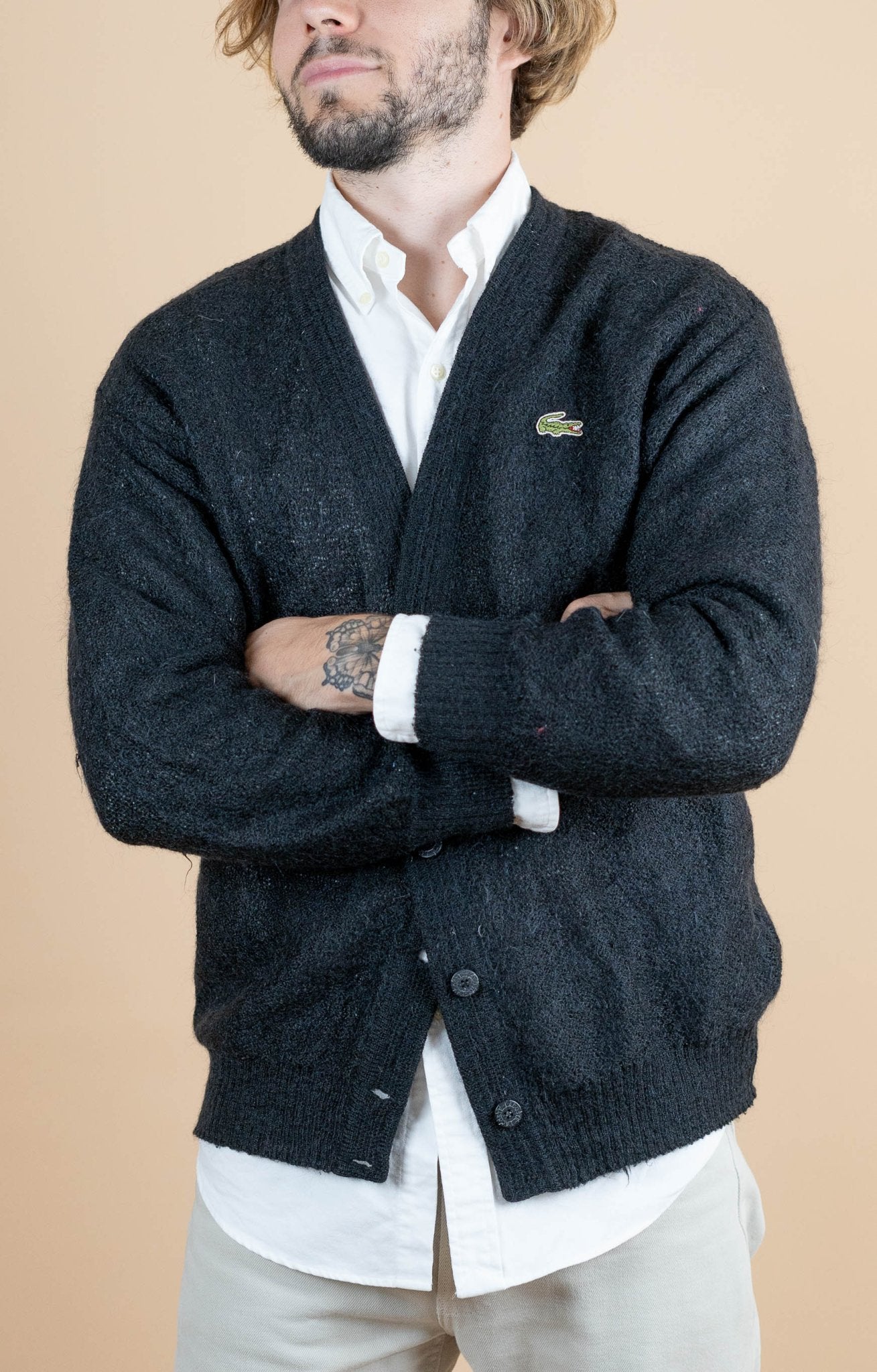 Cardigan Lacoste ref: 1130 - NOIR - 42 - amifrip - Friperie en ligne et vêtements vintage