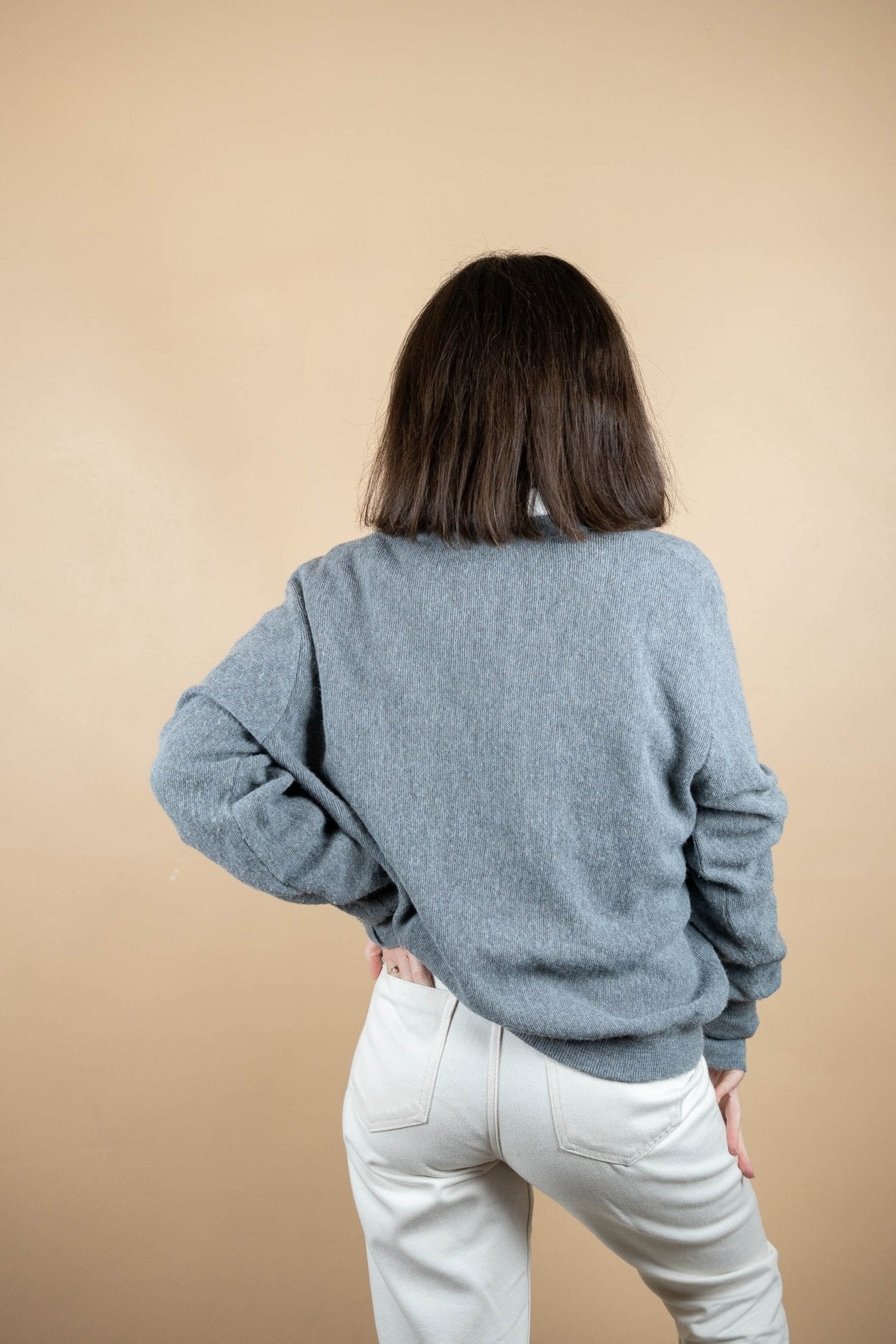 Cardigan Lacoste Vintage ref: 1612 - GRIS - L - amifrip - Friperie en ligne et vêtements vintage