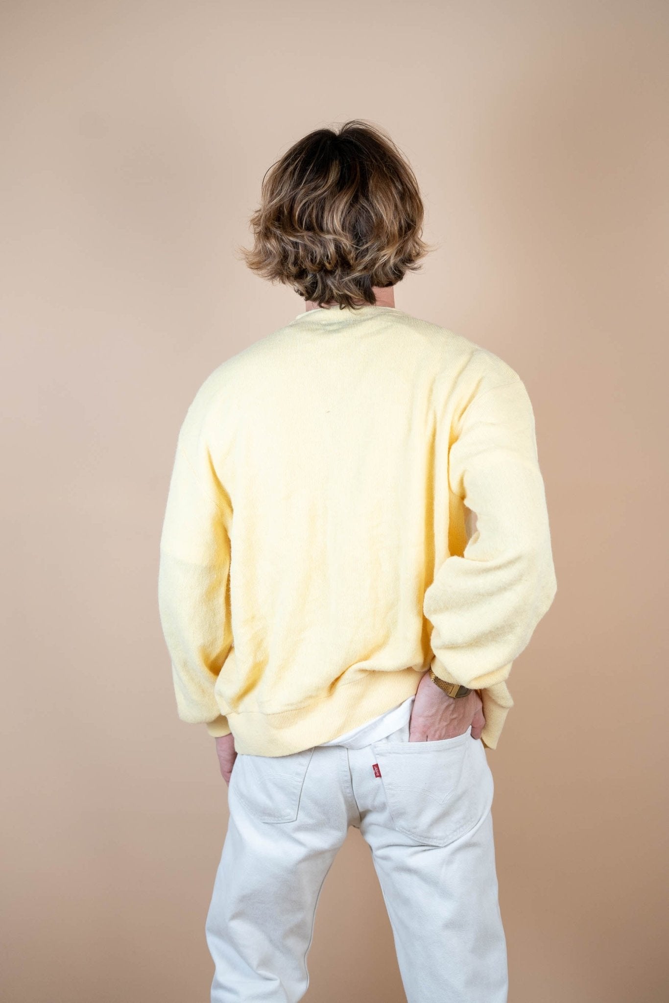 Cardigan Lacoste Vintage ref: 1625 - JAUNE - L - amifrip - Friperie en ligne et vêtements vintage
