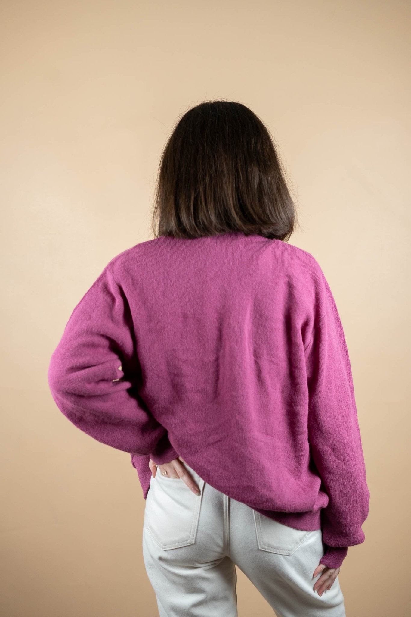 Cardigan Lacoste Vintage ref: 1628 - ROSE - L - amifrip - Friperie en ligne et vêtements vintage