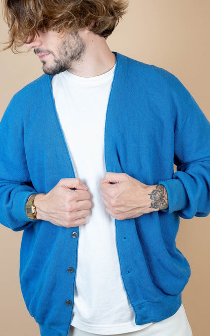 Cardigan Lacoste Vintage ref: 1634 - BLEU - XL - amifrip - Friperie en ligne et vêtements vintage