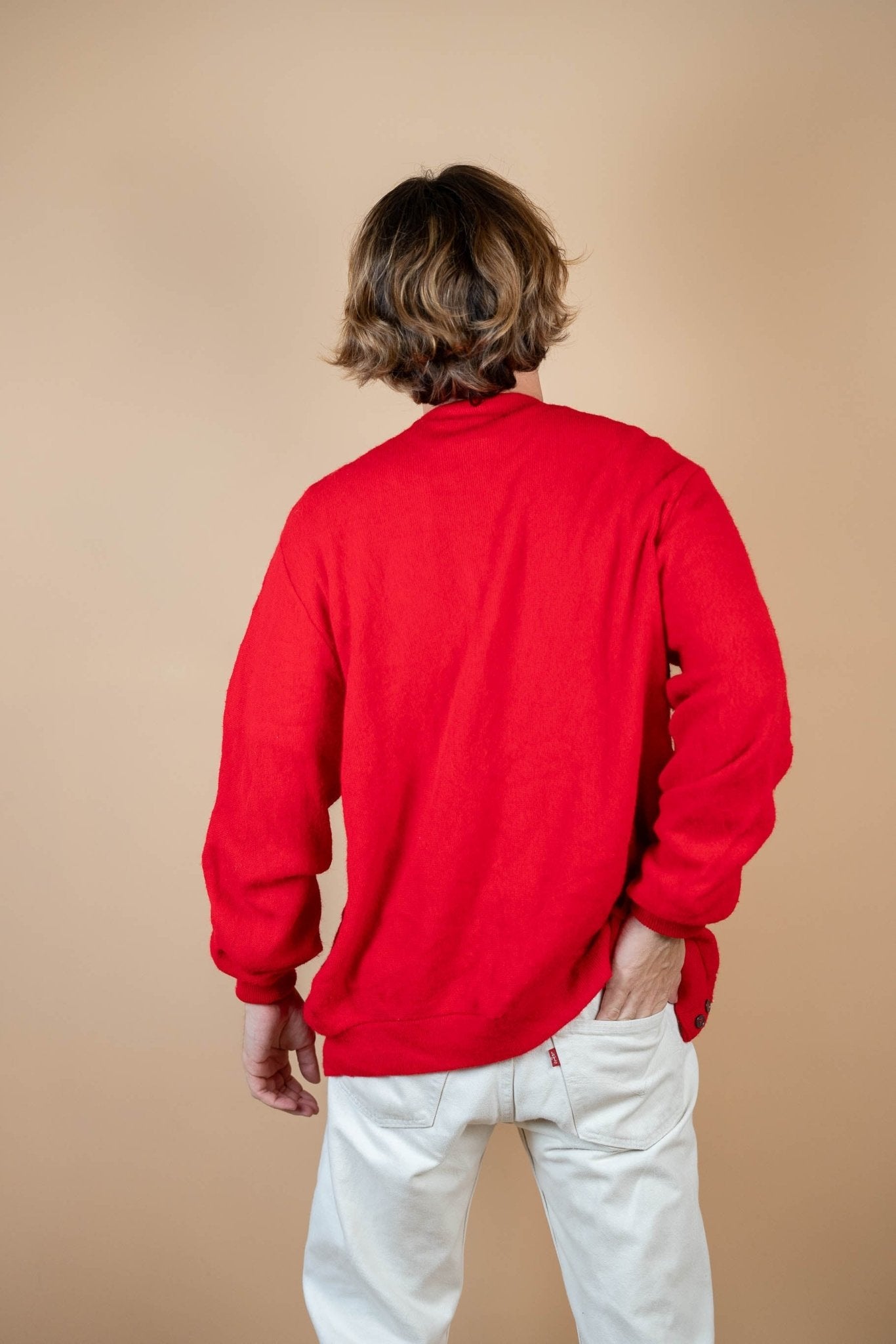Cardigan Lacoste Vintage ref: 1635 - ROUGE - XL - amifrip - Friperie en ligne et vêtements vintage