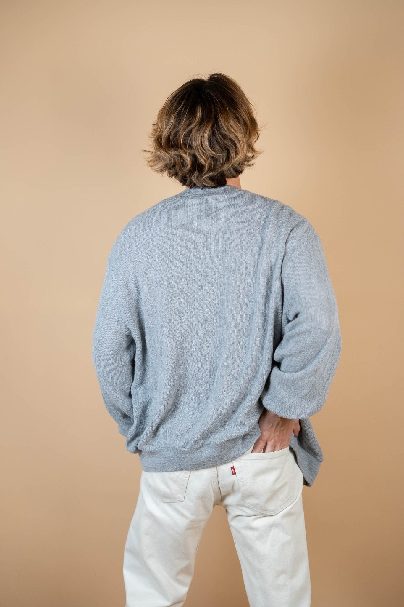 Cardigan Lacoste Vintage ref: 1636 - GRIS - XL - amifrip - Friperie en ligne et vêtements vintage