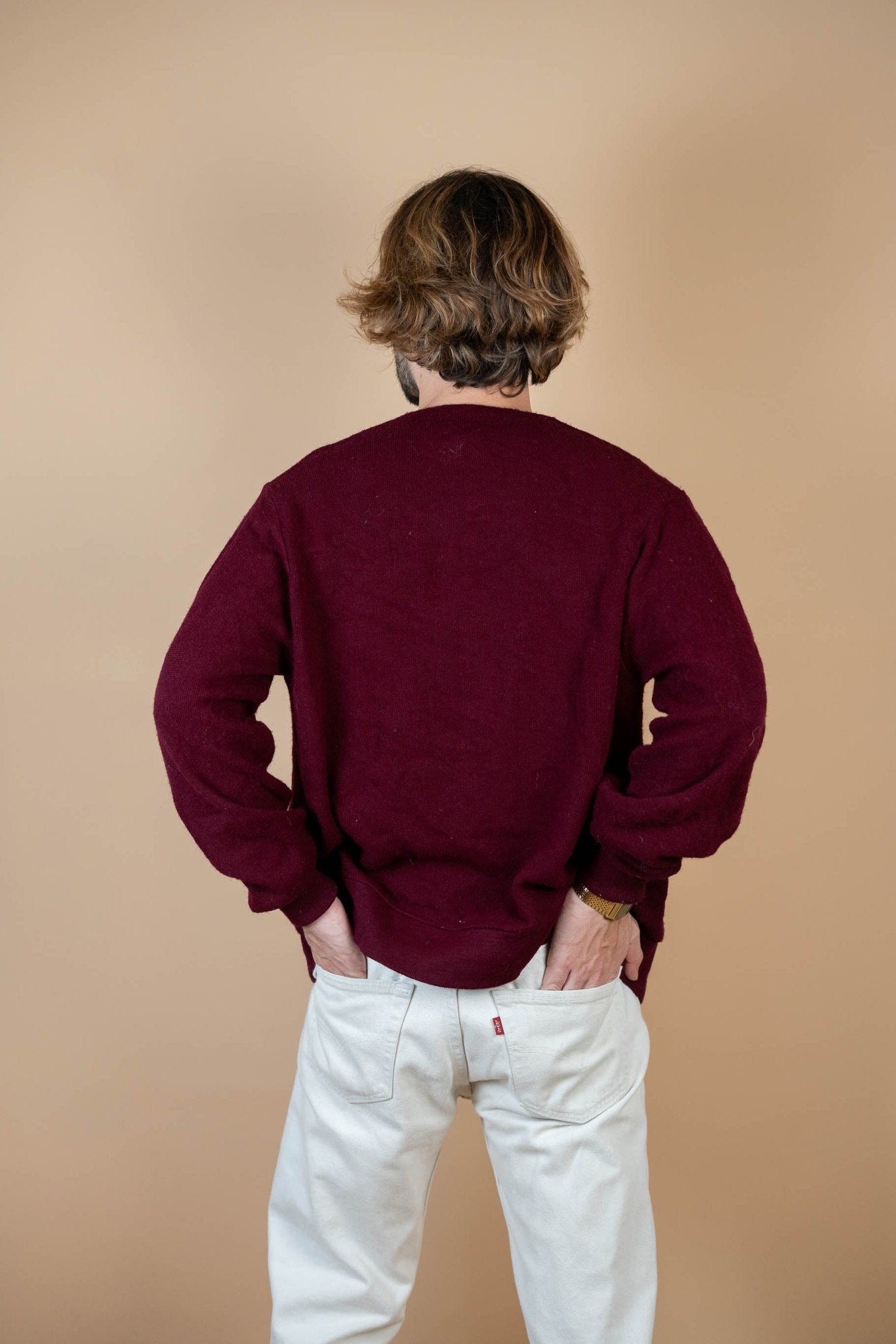Cardigan Lacoste Vintage ref: 1643 - BORDEAUX - M - amifrip - Friperie en ligne et vêtements vintage