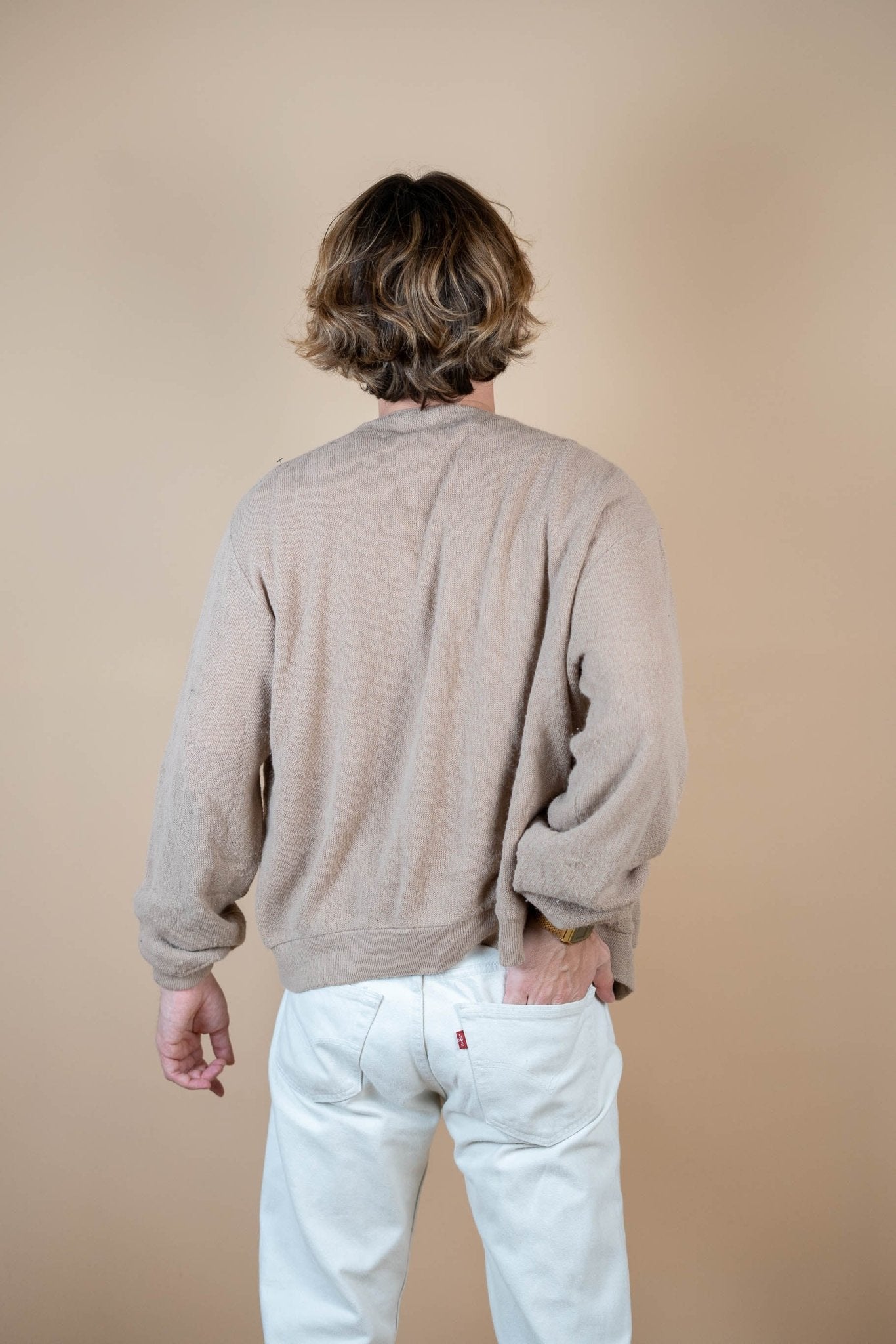 Cardigan Lacoste Vintage ref: 1646 - BEIGE - XL - amifrip - Friperie en ligne et vêtements vintage