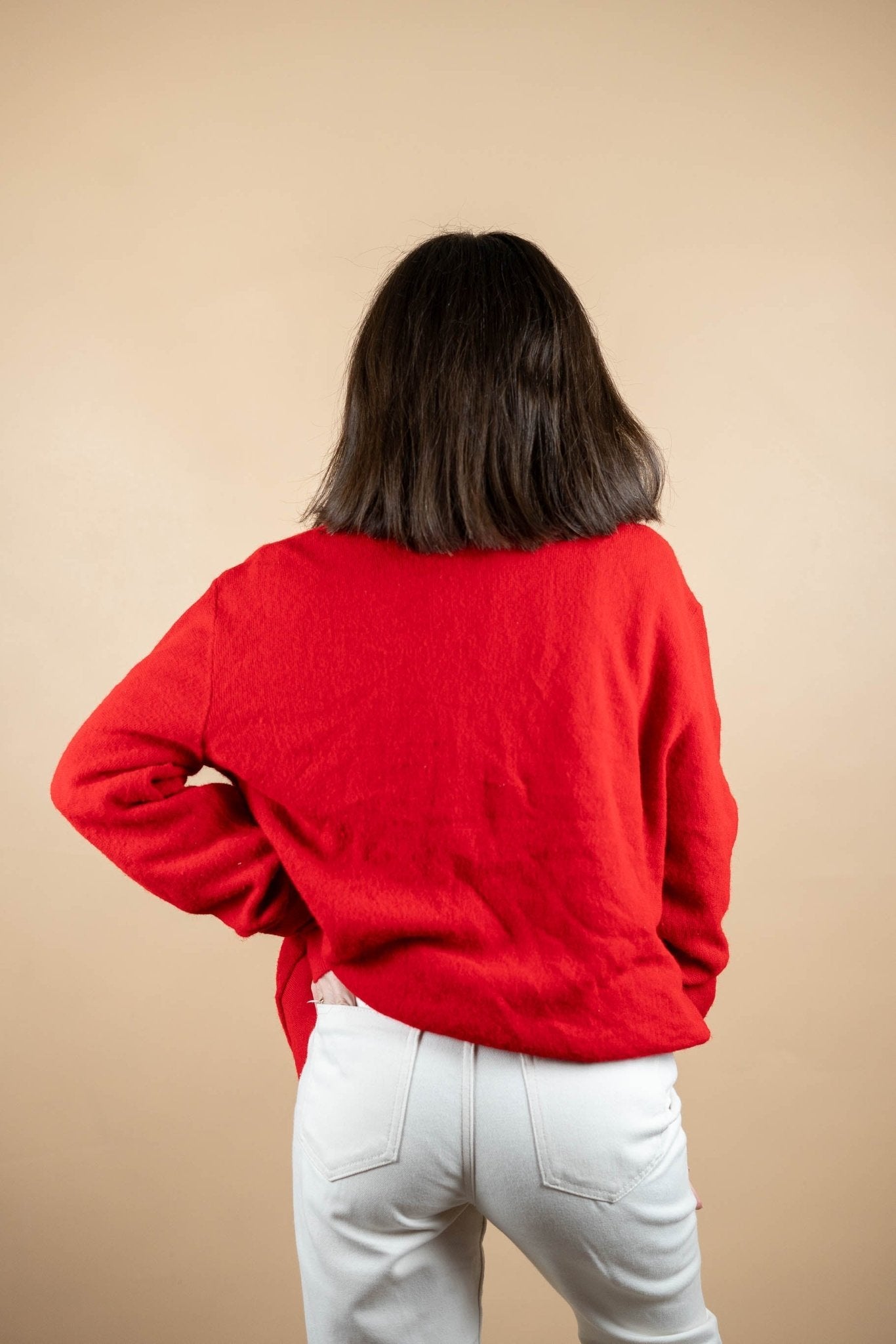 Cardigan Lacoste Vintage ref: 1647 - ROUGE - M - amifrip - Friperie en ligne et vêtements vintage