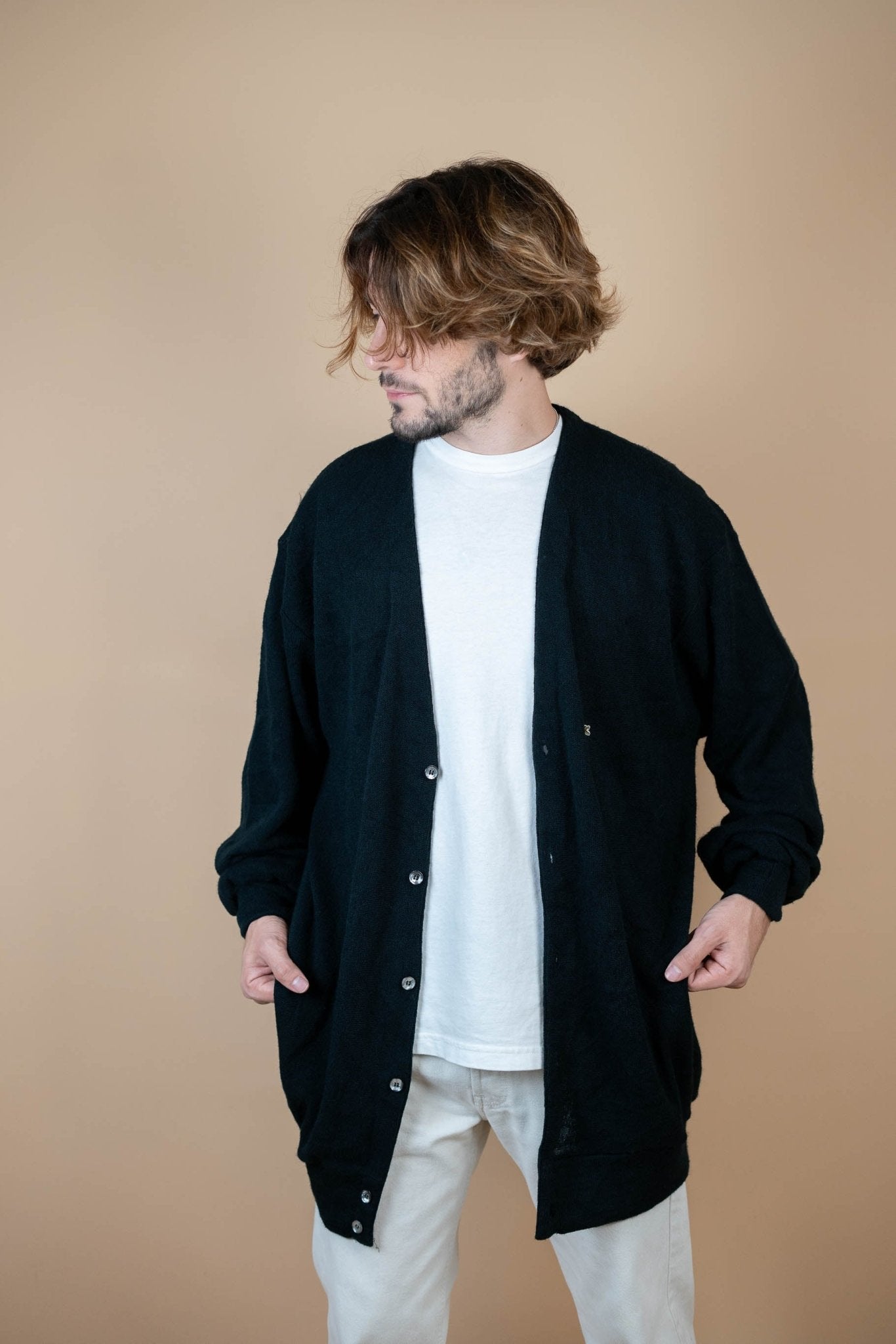 Cardigan Lacoste Vintage ref: 1648 - NOIR - 3XL - amifrip - Friperie en ligne et vêtements vintage