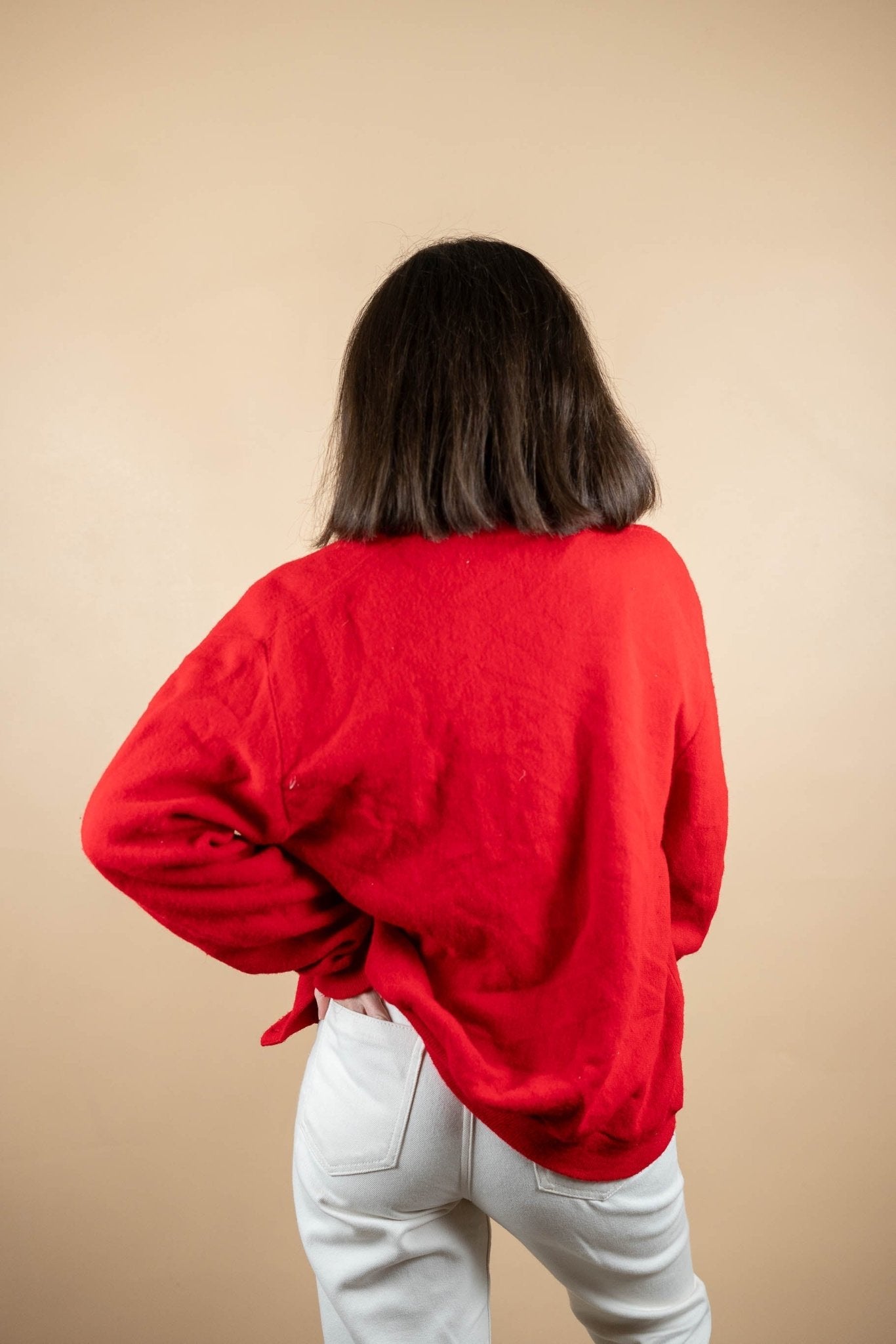 Cardigan Lacoste Vintage ref: 1665 - ROUGE - L - amifrip - Friperie en ligne et vêtements vintage