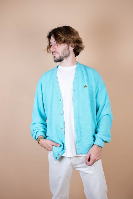 Cardigan Lacoste Vintage ref: 1675 - BLEU - XL - amifrip - Friperie en ligne et vêtements vintage