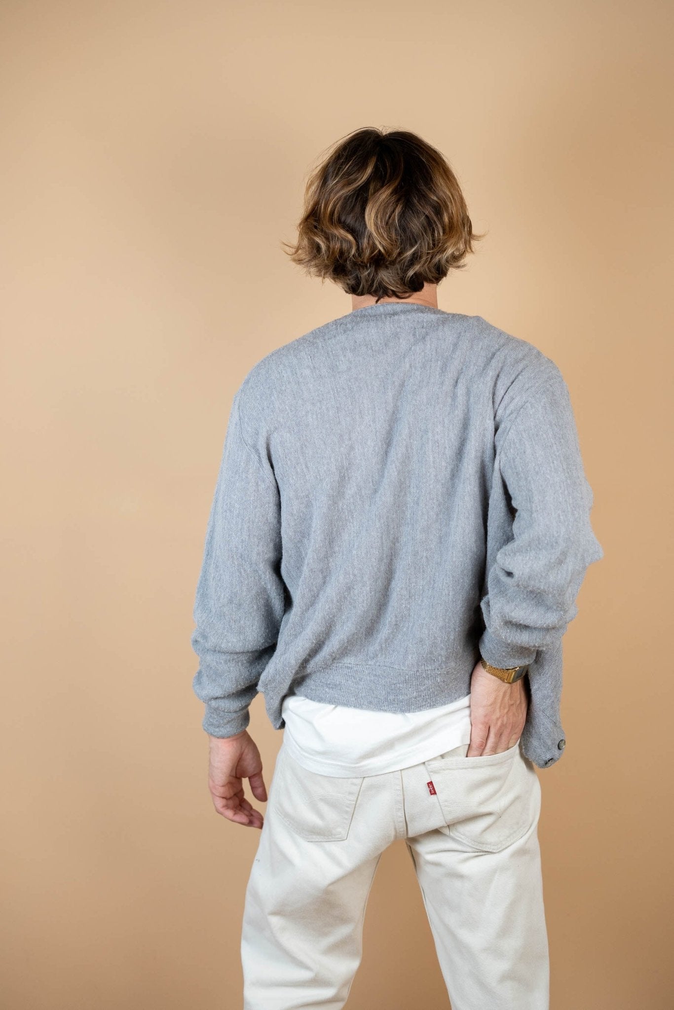 Cardigan Lacoste Vintage ref: 1676 - GRIS - L - amifrip - Friperie en ligne et vêtements vintage