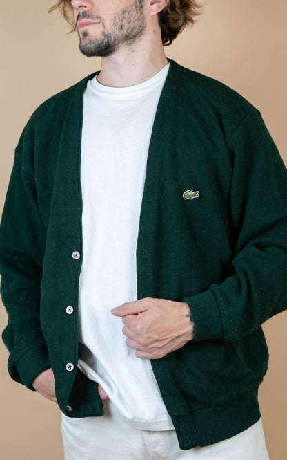 Cardigan Lacoste Vintage ref: 1677 - VERT - L - amifrip - Friperie en ligne et vêtements vintage