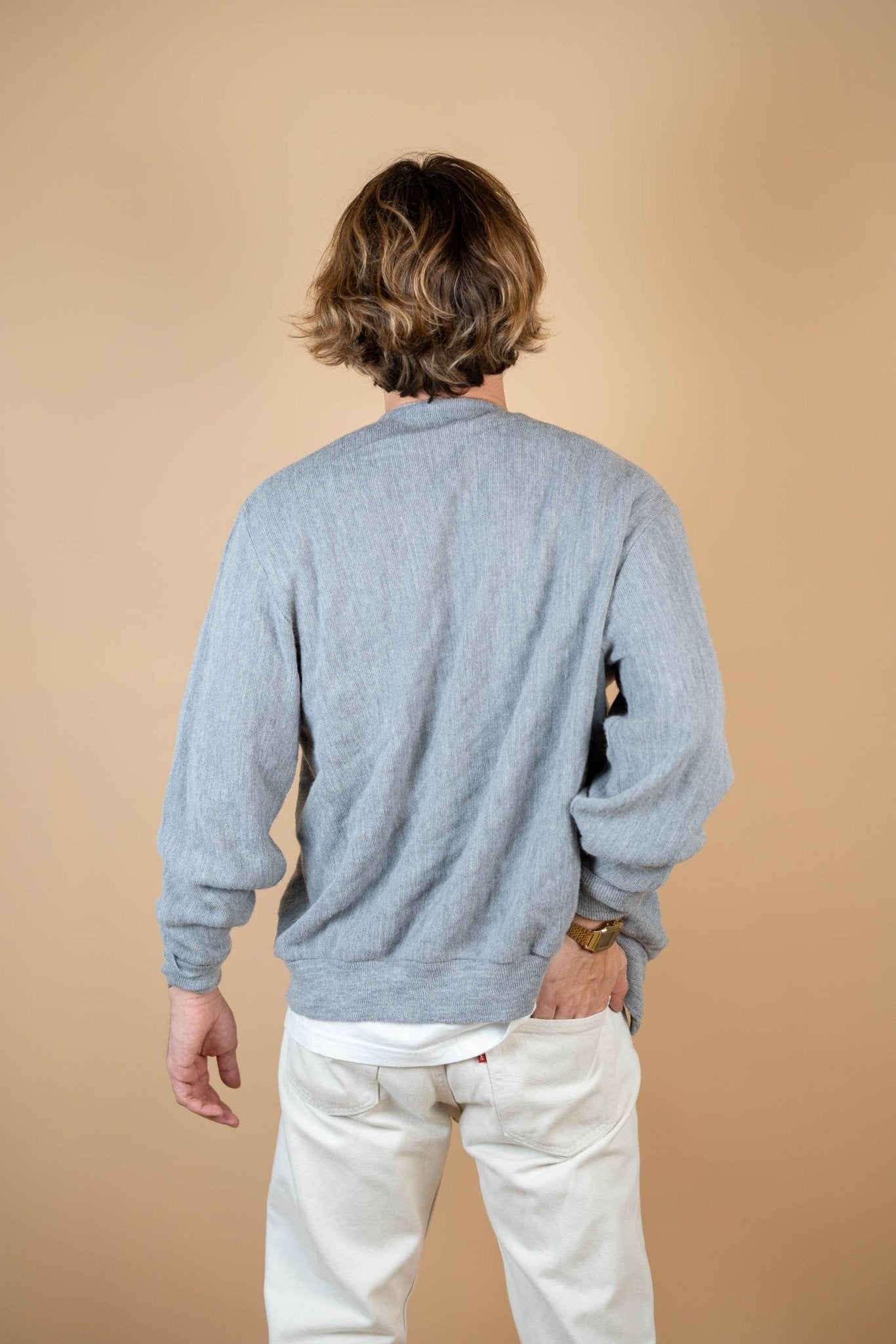 Cardigan Lacoste Vintage ref: 1693 - GRIS - L - amifrip - Friperie en ligne et vêtements vintage
